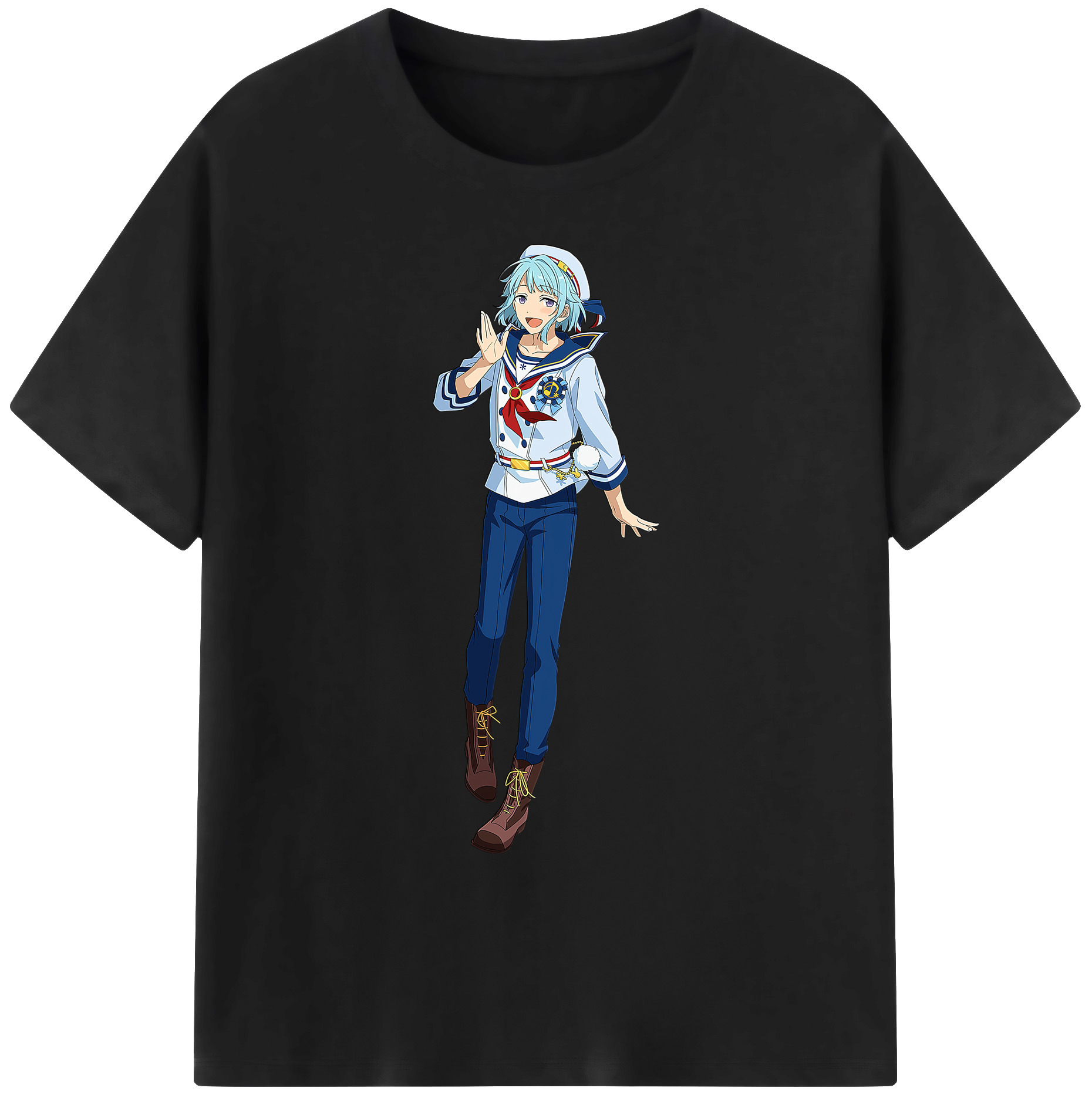 （画像用） あんさんぶるスターズ! Ensemble Stars 綿100％ メンズ半袖Tシャツ｜肌触りやわらか＆通気性