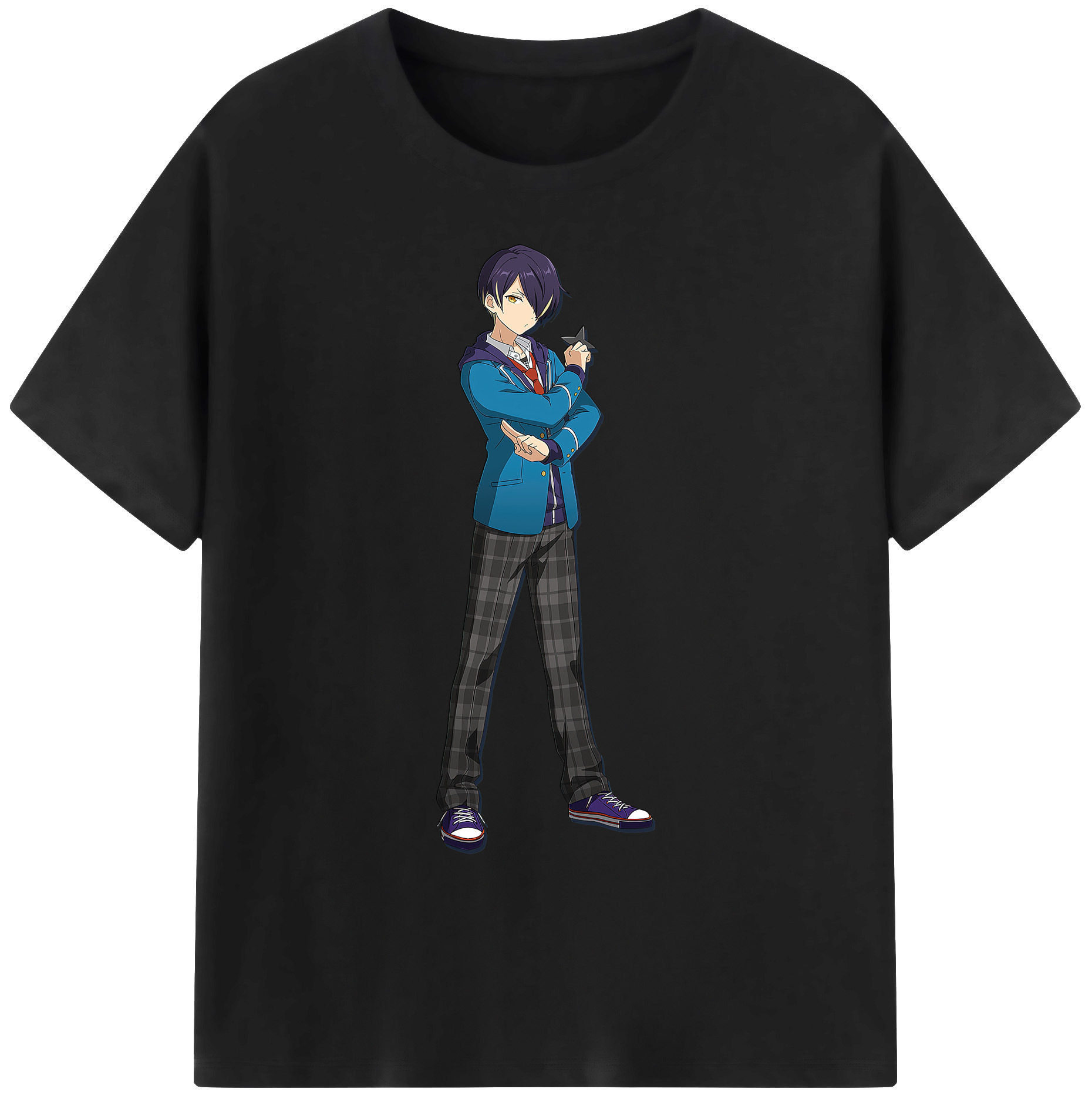 （画像用） あんさんぶるスターズ! Ensemble Stars 綿100％ メンズ半袖Tシャツ｜肌触りやわらか＆通気性