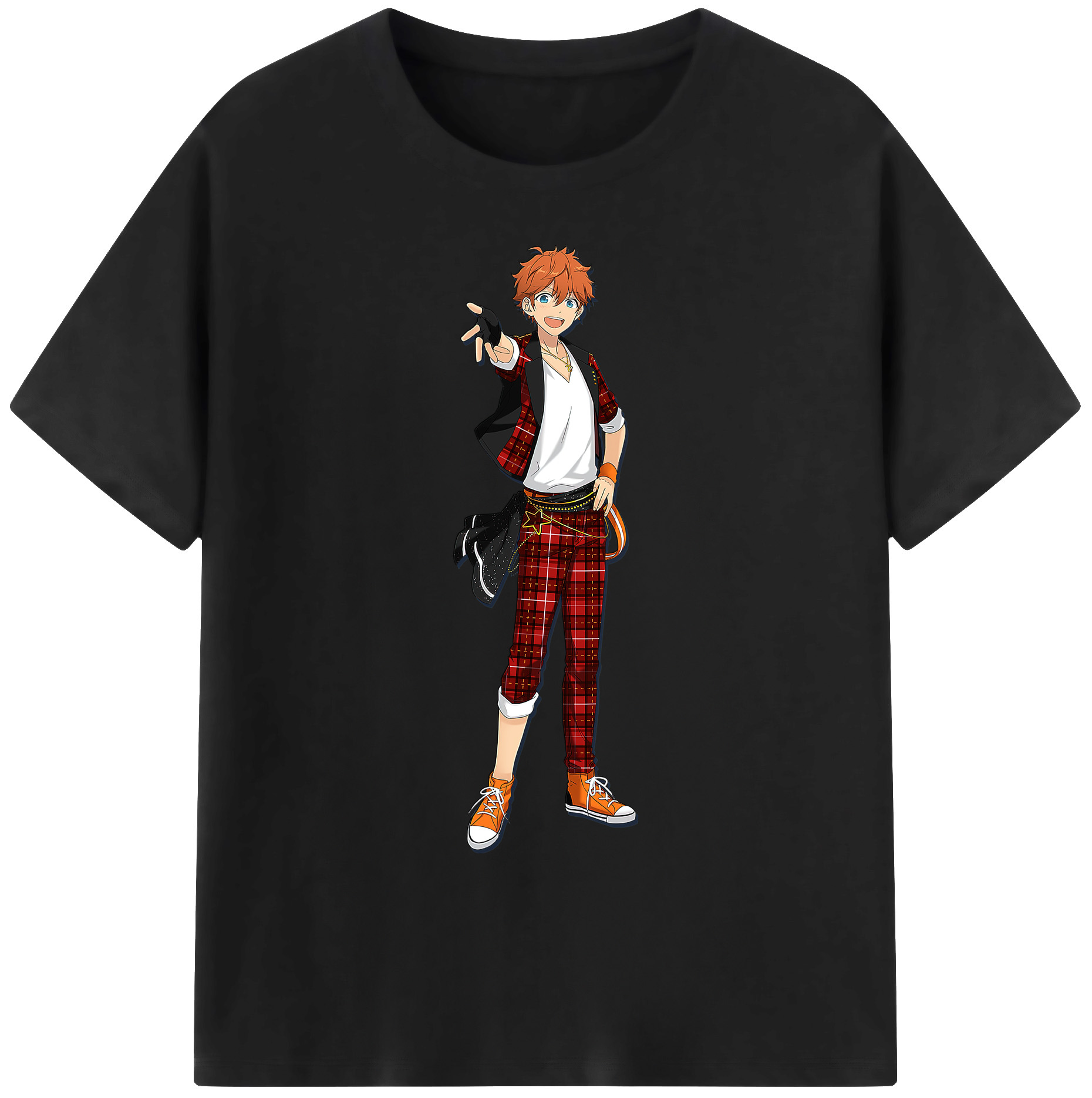 （画像用） あんさんぶるスターズ! Ensemble Stars 綿100％ メンズ半袖Tシャツ｜肌触りやわらか＆通気性