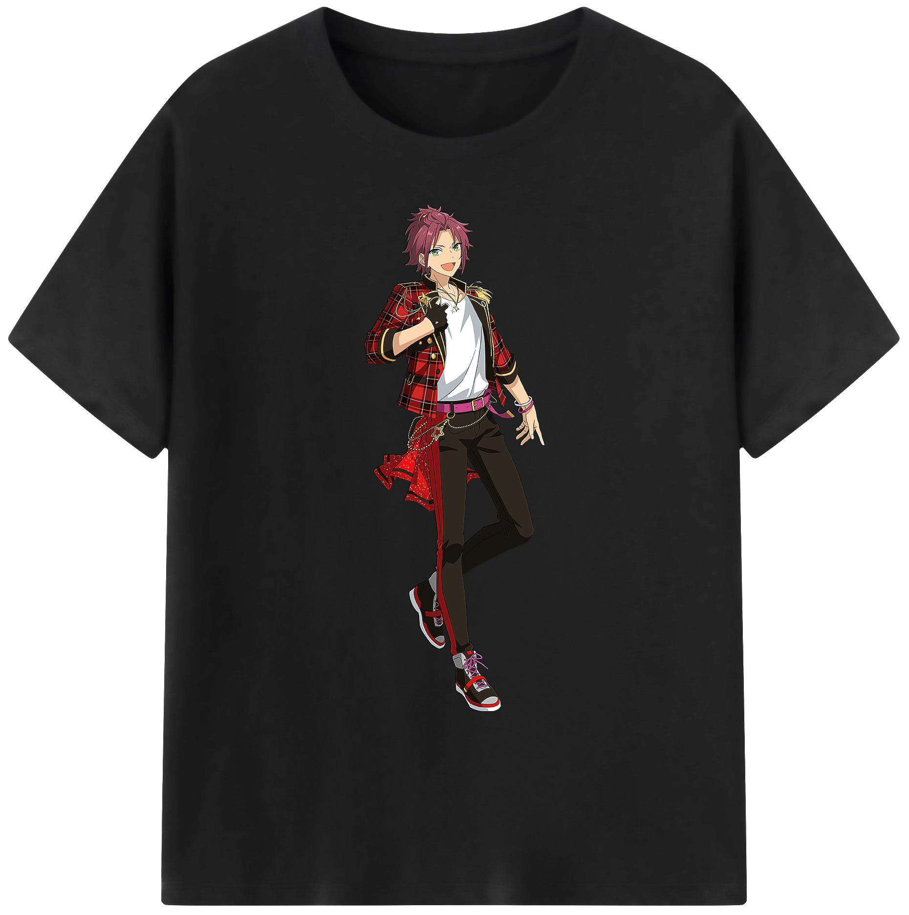 （画像用） あんさんぶるスターズ! Ensemble Stars 綿100％ メンズ半袖Tシャツ｜肌触りやわらか＆通気性