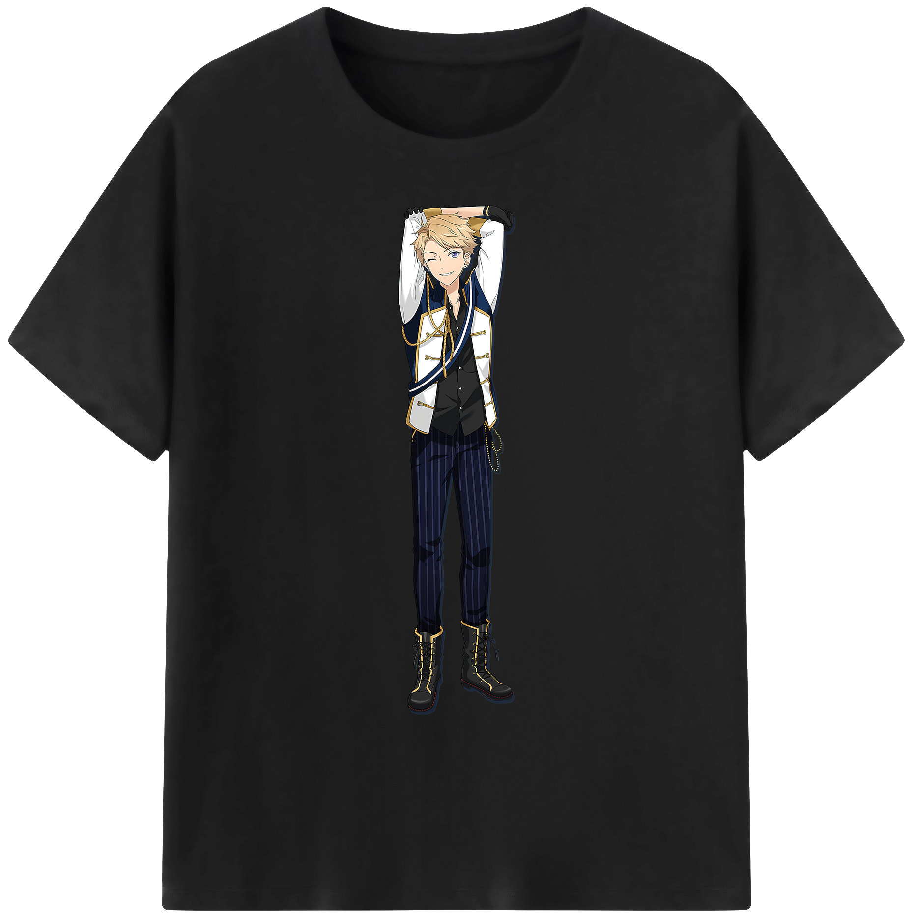 （画像用） あんさんぶるスターズ! Ensemble Stars 綿100％ メンズ半袖Tシャツ｜肌触りやわらか＆通気性
