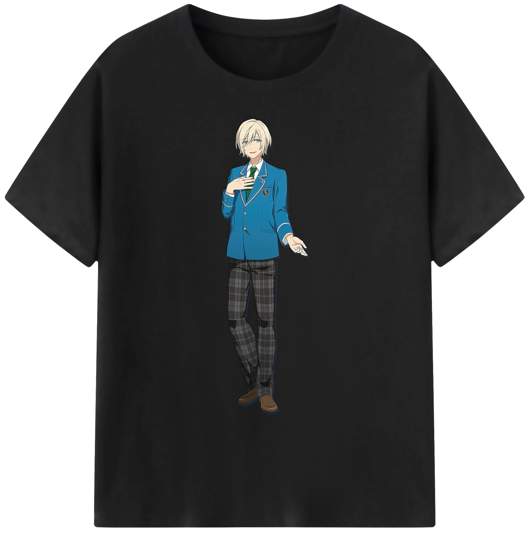 （画像用） あんさんぶるスターズ! Ensemble Stars 綿100％ メンズ半袖Tシャツ｜肌触りやわらか＆通気性