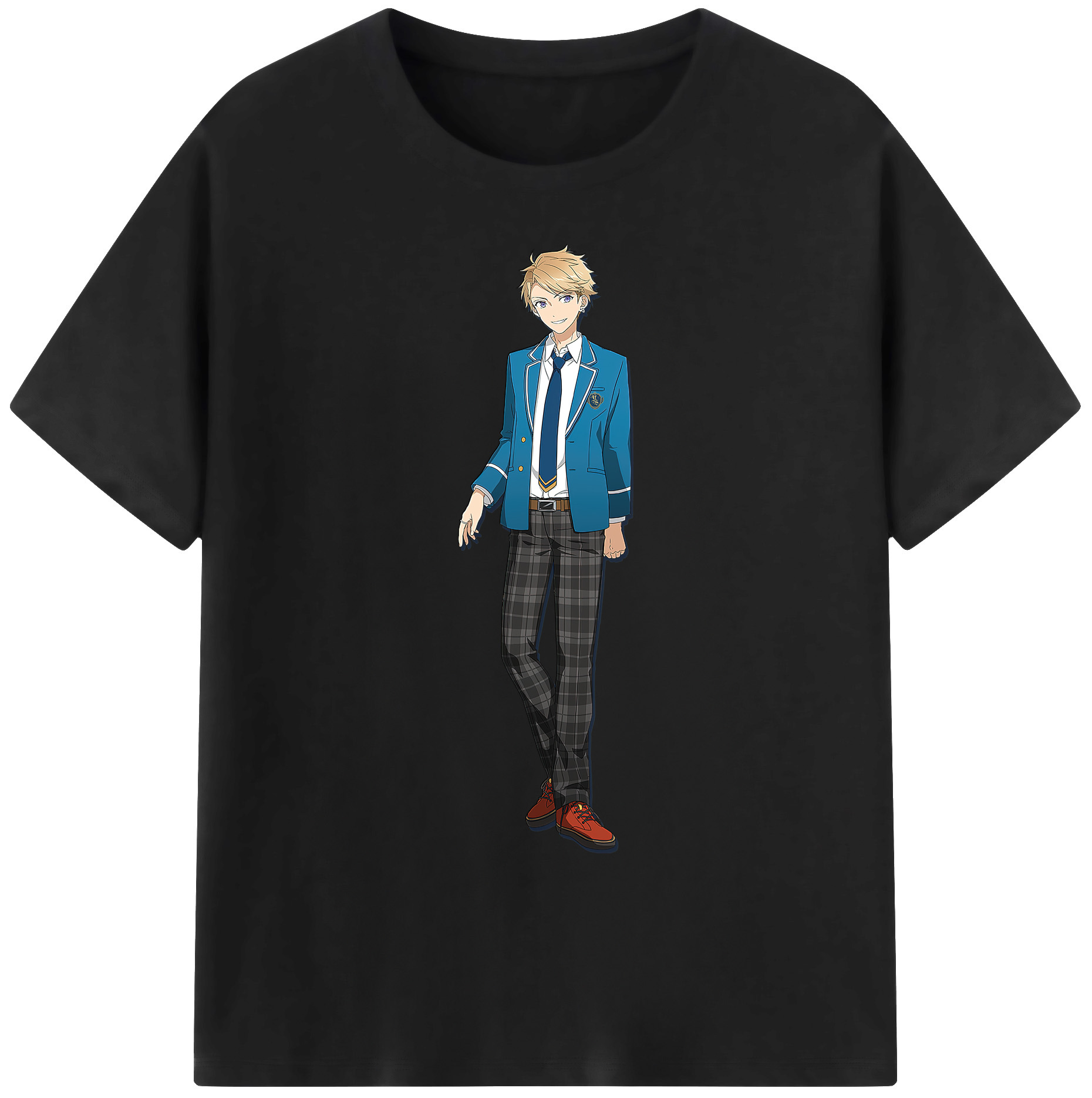 （画像用） あんさんぶるスターズ! Ensemble Stars 綿100％ メンズ半袖Tシャツ｜肌触りやわらか＆通気性