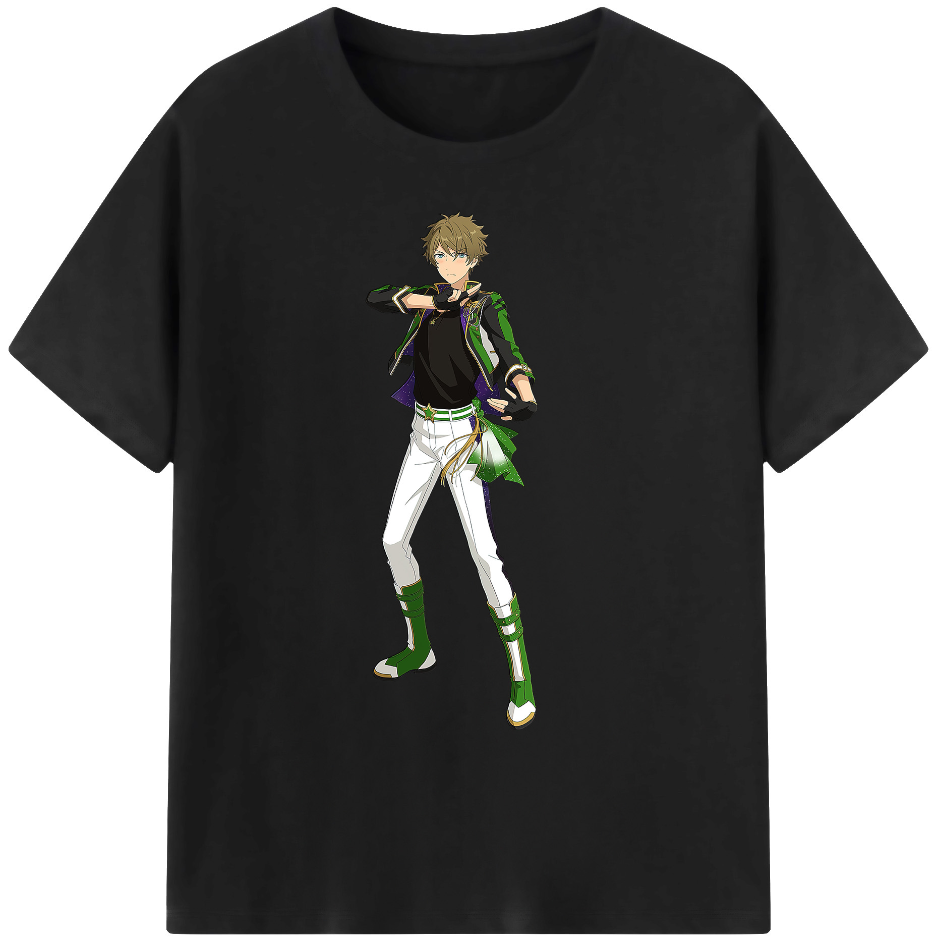 （画像用） あんさんぶるスターズ! Ensemble Stars 綿100％ メンズ半袖Tシャツ｜肌触りやわらか＆通気性