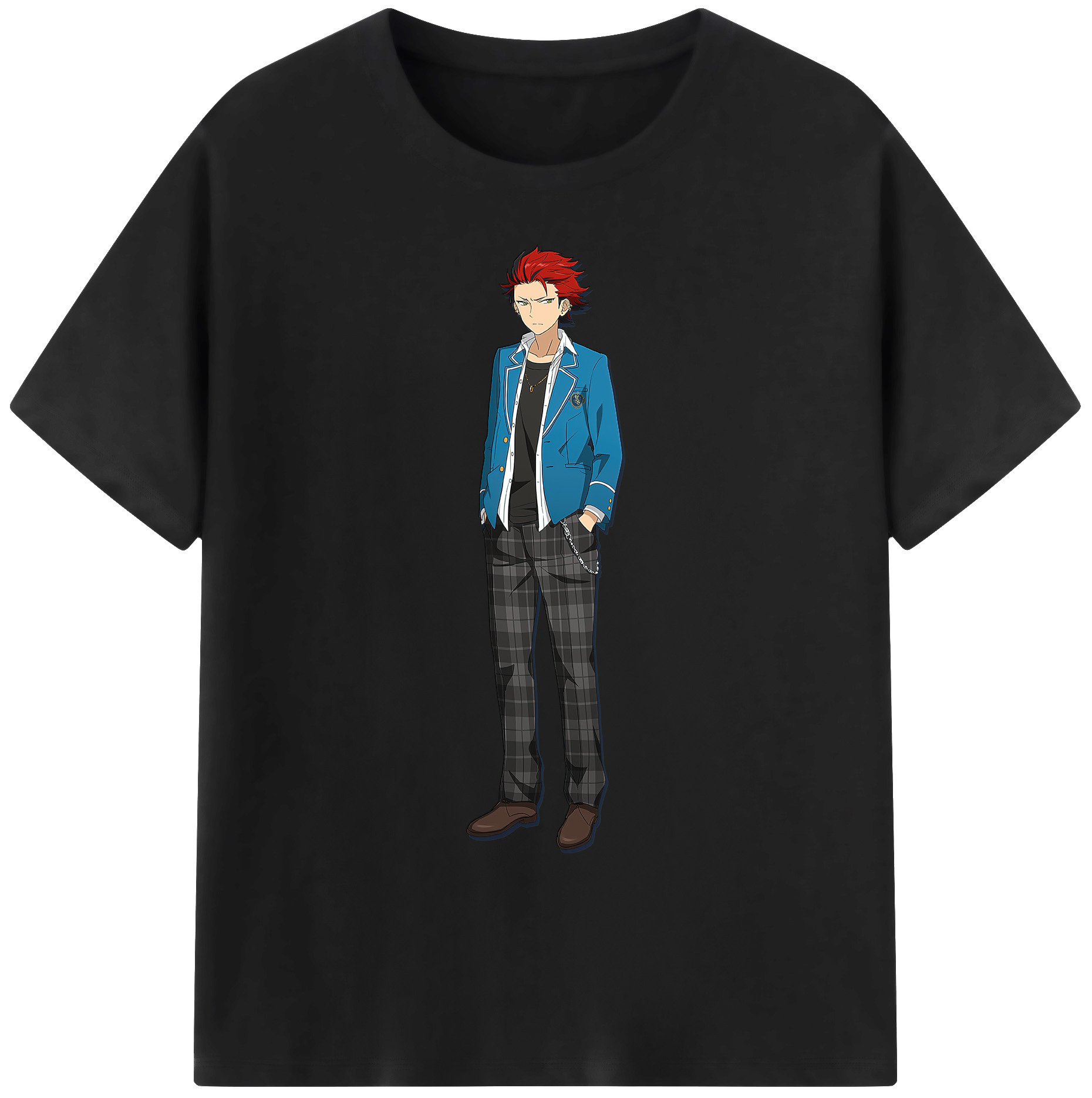 （画像用） あんさんぶるスターズ! Ensemble Stars 綿100％ メンズ半袖Tシャツ｜肌触りやわらか＆通気性
