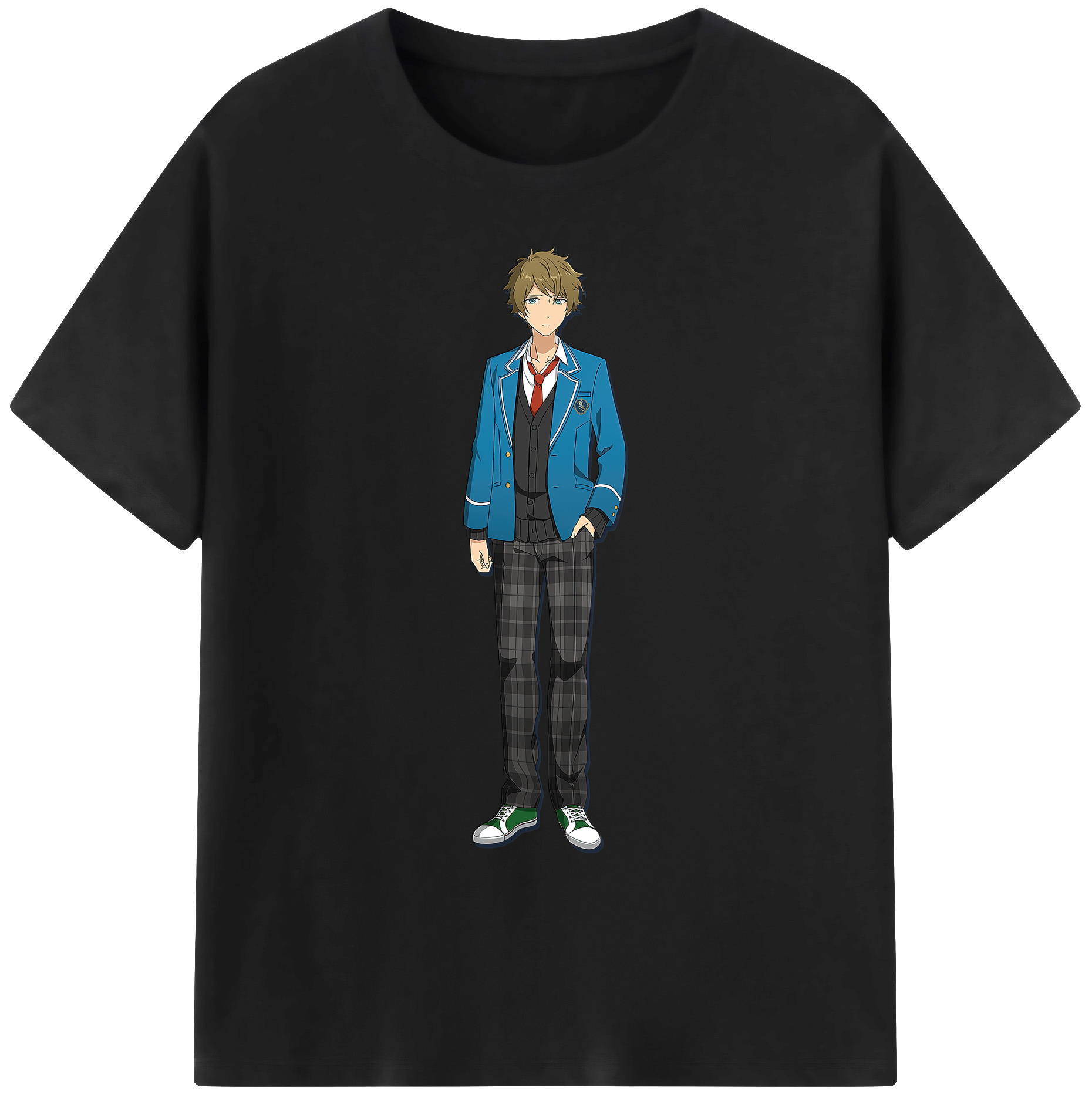 （画像用） あんさんぶるスターズ! Ensemble Stars 綿100％ メンズ半袖Tシャツ｜肌触りやわらか＆通気性