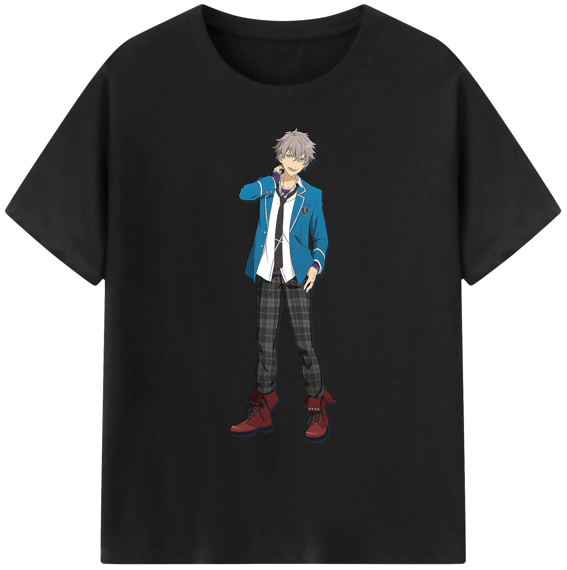 （画像用） あんさんぶるスターズ! Ensemble Stars 綿100％ メンズ半袖Tシャツ｜肌触りやわらか＆通気性