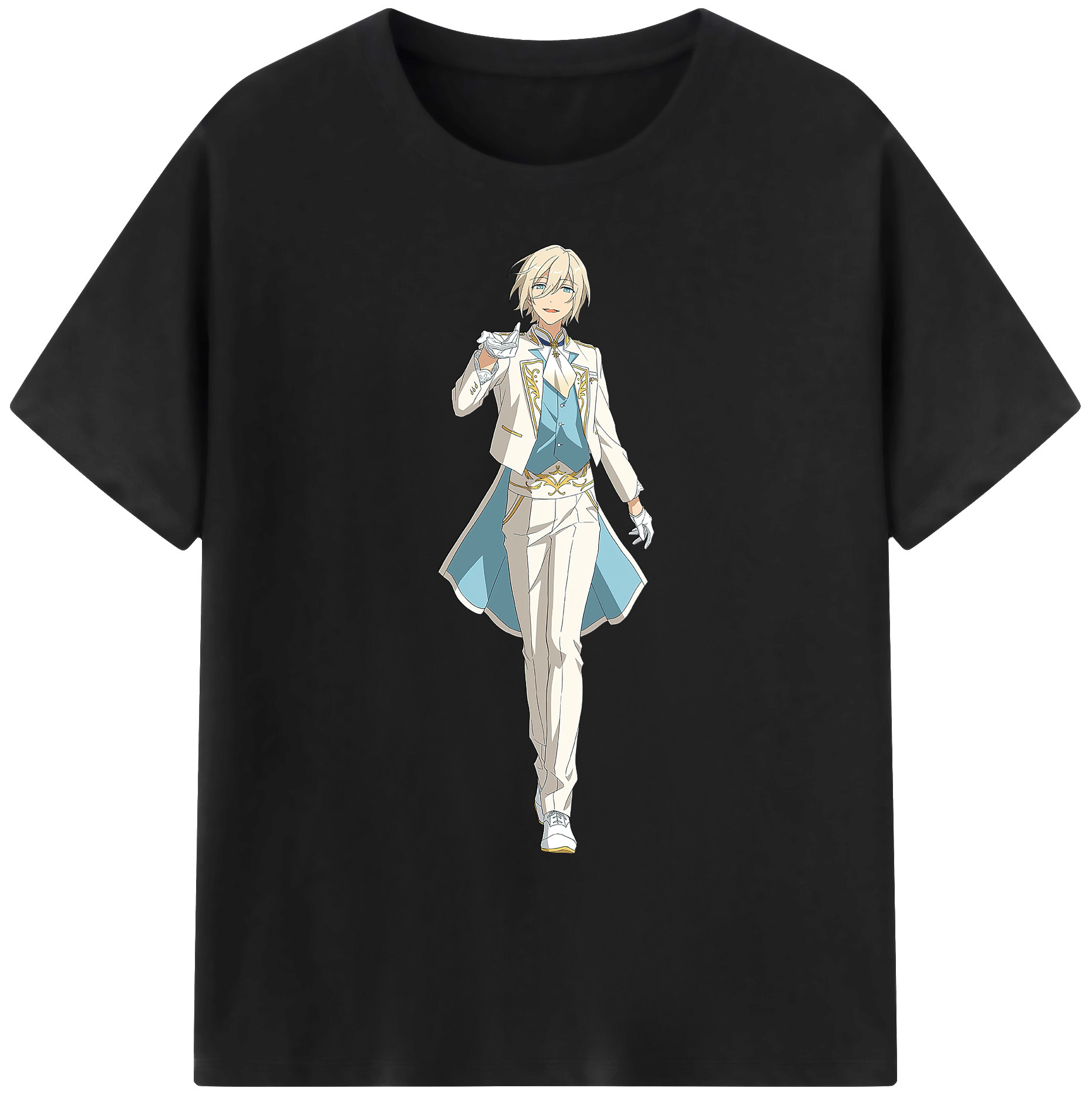 （画像用） あんさんぶるスターズ! Ensemble Stars 綿100％ メンズ半袖Tシャツ｜肌触りやわらか＆通気性