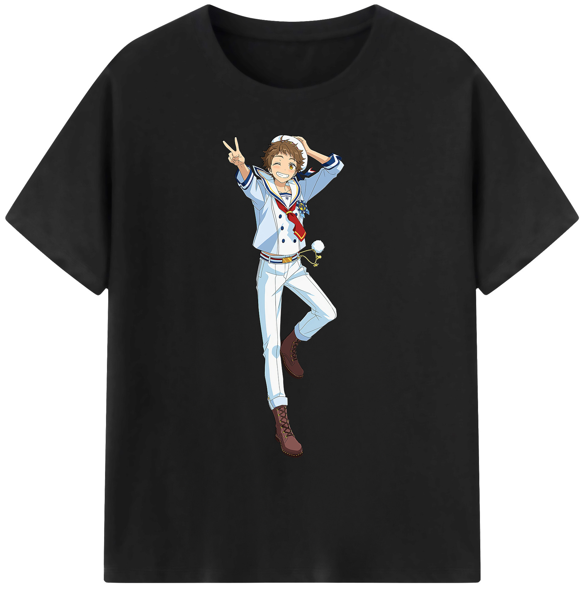 （画像用） あんさんぶるスターズ! Ensemble Stars 綿100％ メンズ半袖Tシャツ｜肌触りやわらか＆通気性