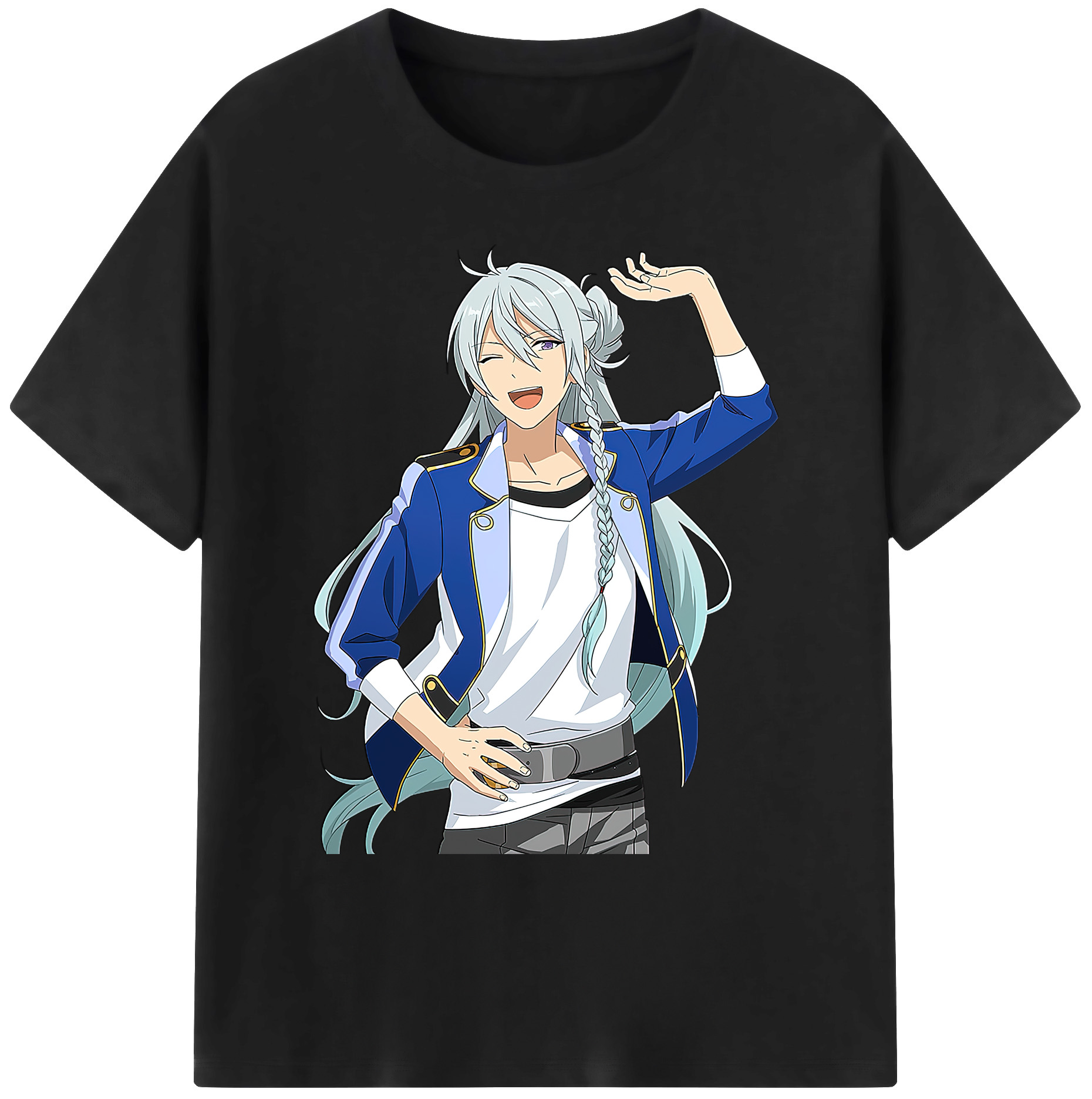 （画像用） あんさんぶるスターズ! Ensemble Stars 綿100％ メンズ半袖Tシャツ｜肌触りやわらか＆通気性