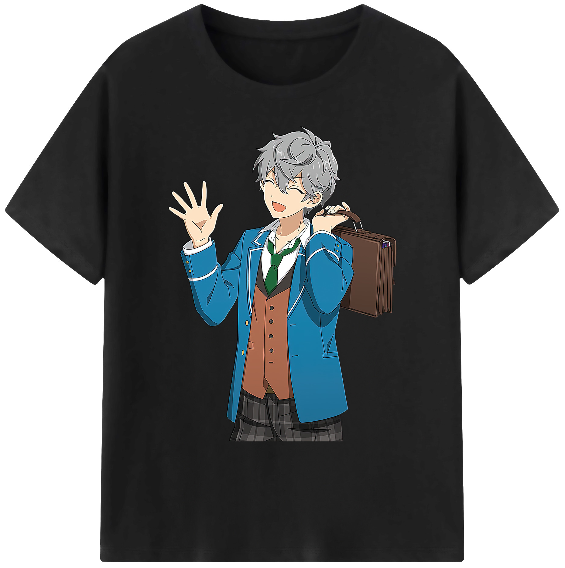 （画像用） あんさんぶるスターズ! Ensemble Stars 綿100％ メンズ半袖Tシャツ｜肌触りやわらか＆通気性