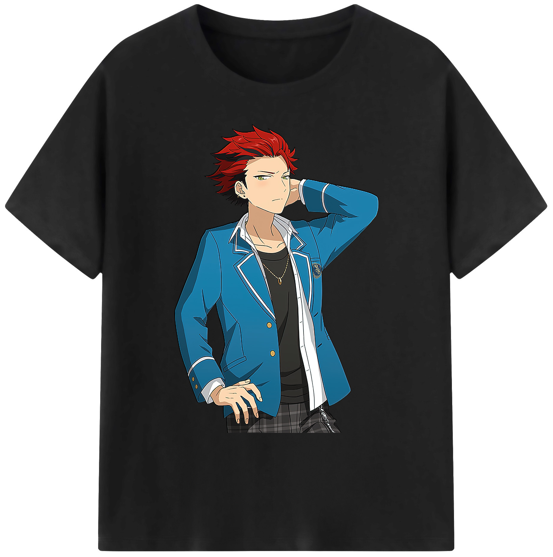 （画像用） あんさんぶるスターズ! Ensemble Stars 綿100％ メンズ半袖Tシャツ｜肌触りやわらか＆通気性