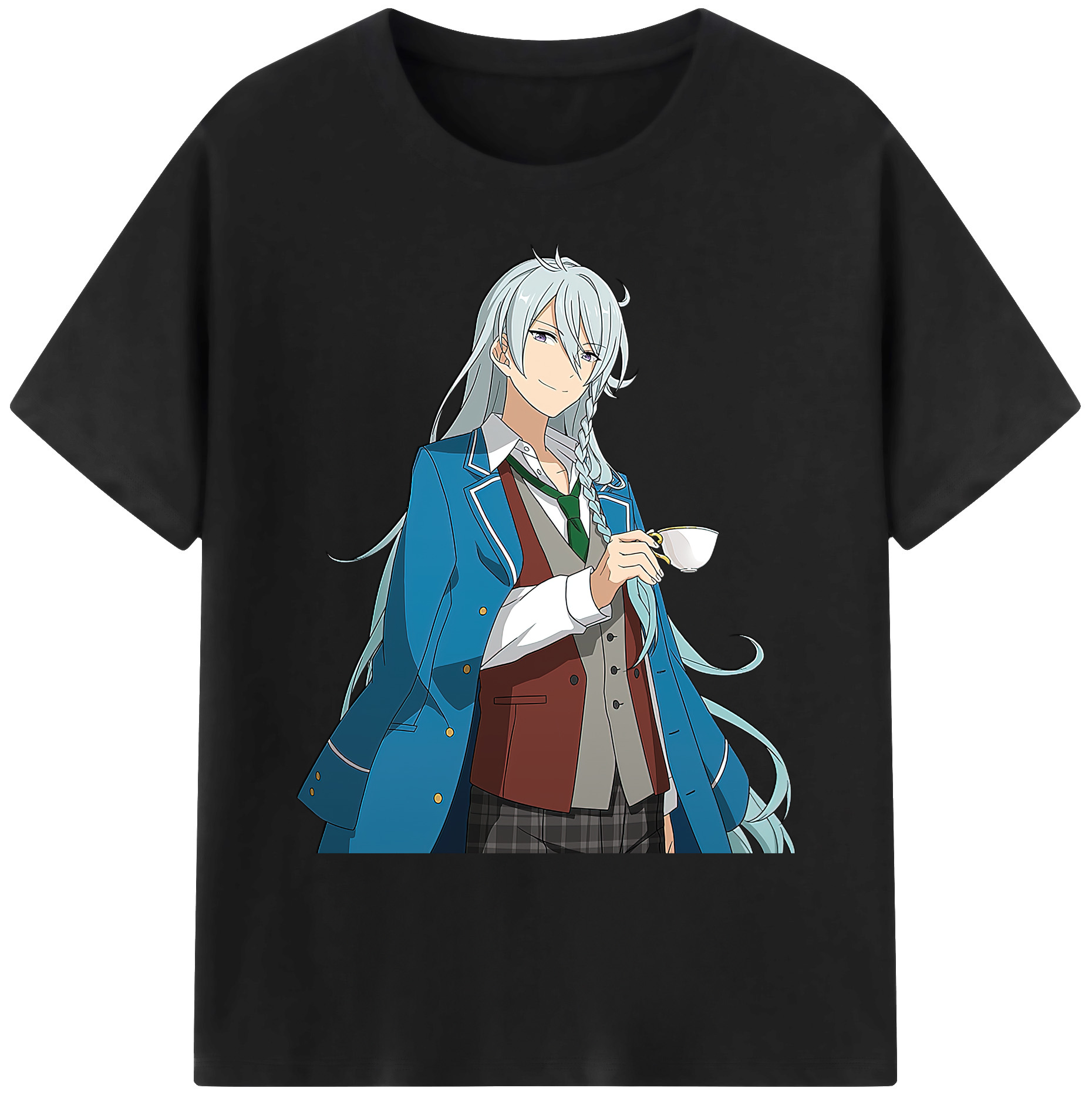 （画像用） あんさんぶるスターズ! Ensemble Stars 綿100％ メンズ半袖Tシャツ｜肌触りやわらか＆通気性
