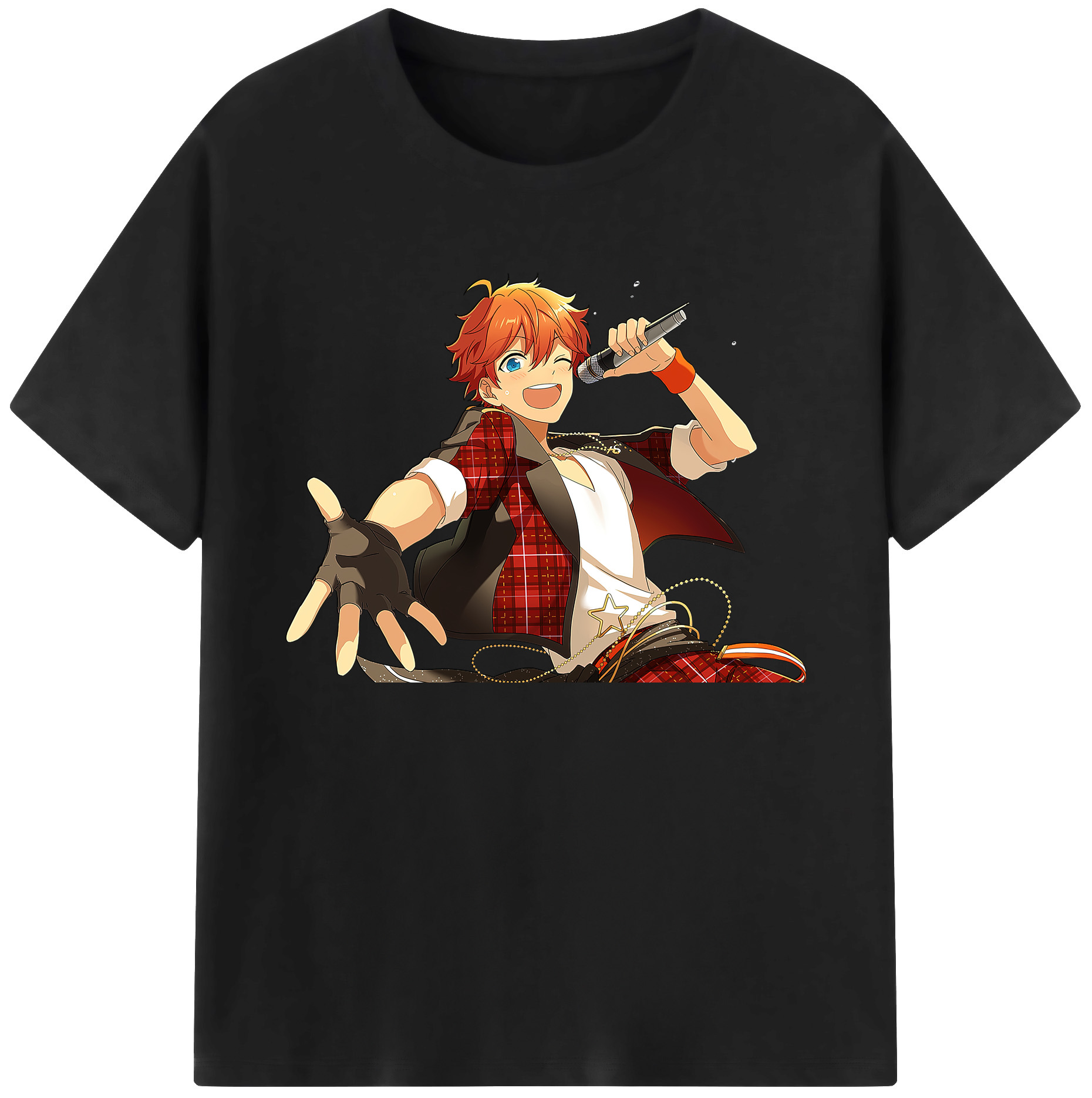 （画像用） あんさんぶるスターズ! Ensemble Stars 綿100％ メンズ半袖Tシャツ｜肌触りやわらか＆通気性