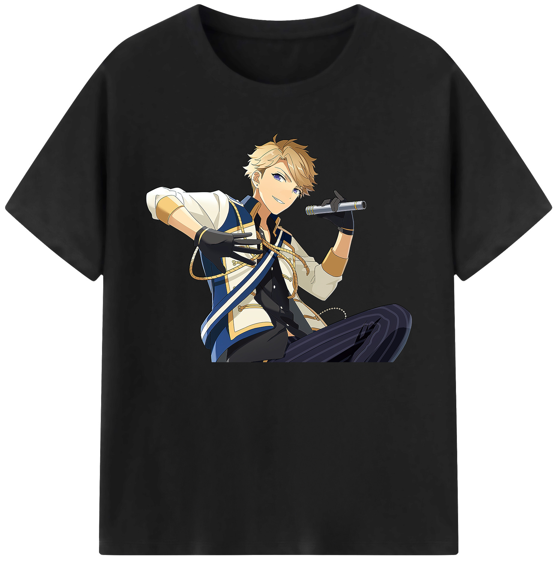 （画像用） あんさんぶるスターズ! Ensemble Stars 綿100％ メンズ半袖Tシャツ｜肌触りやわらか＆通気性