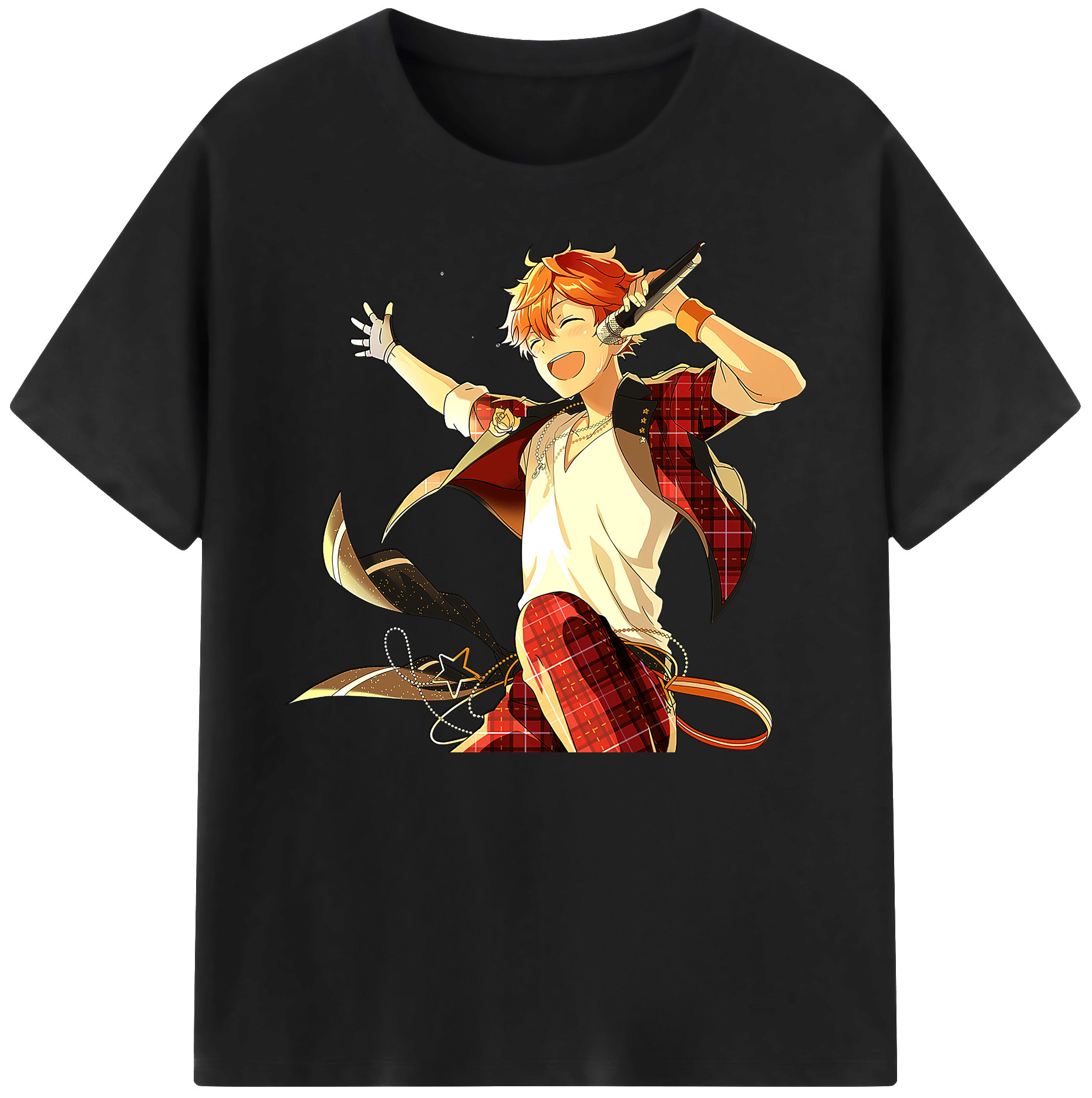 （画像用） あんさんぶるスターズ! Ensemble Stars 綿100％ メンズ半袖Tシャツ｜肌触りやわらか＆通気性
