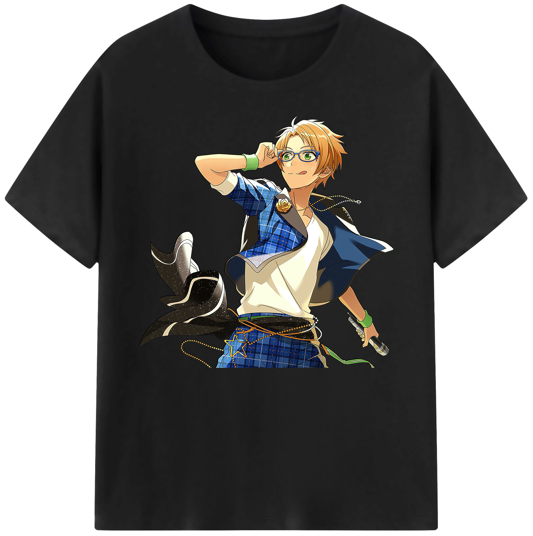 （画像用） あんさんぶるスターズ! Ensemble Stars 綿100％ メンズ半袖Tシャツ｜肌触りやわらか＆通気性