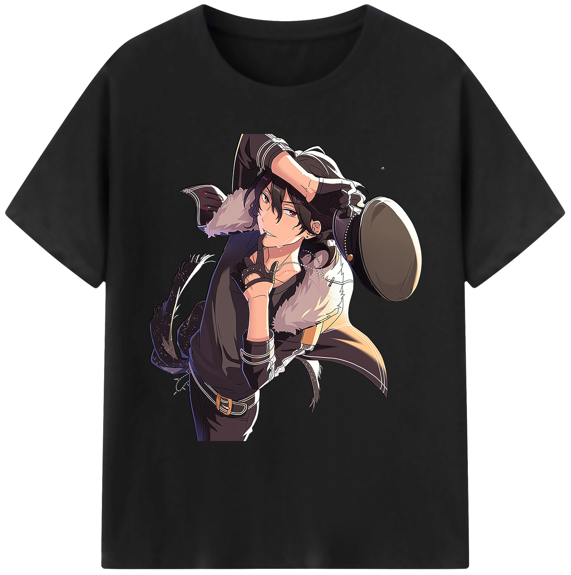 （画像用） あんさんぶるスターズ! Ensemble Stars 綿100％ メンズ半袖Tシャツ｜肌触りやわらか＆通気性