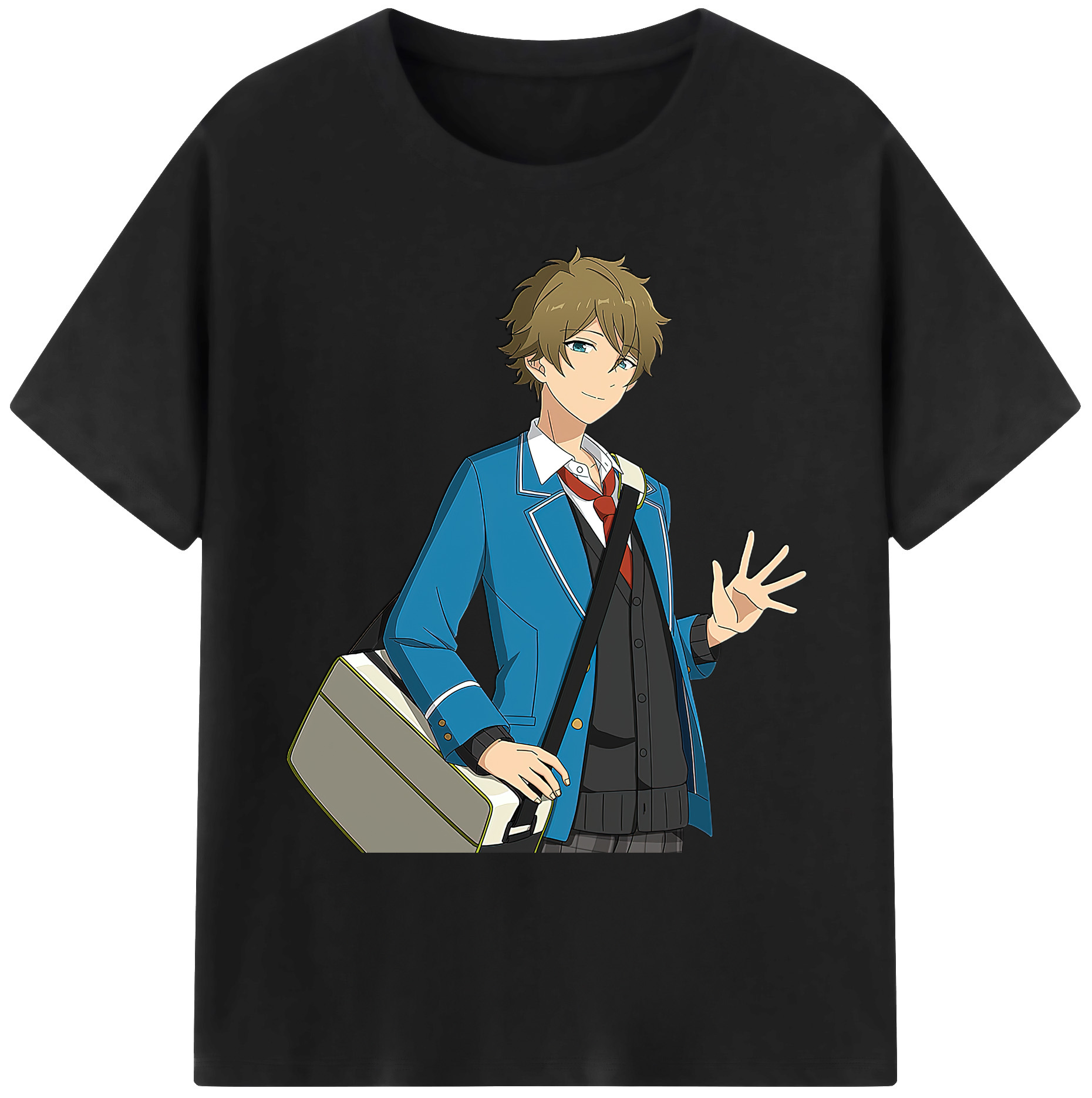 （画像用） あんさんぶるスターズ! Ensemble Stars 綿100％ メンズ半袖Tシャツ｜肌触りやわらか＆通気性