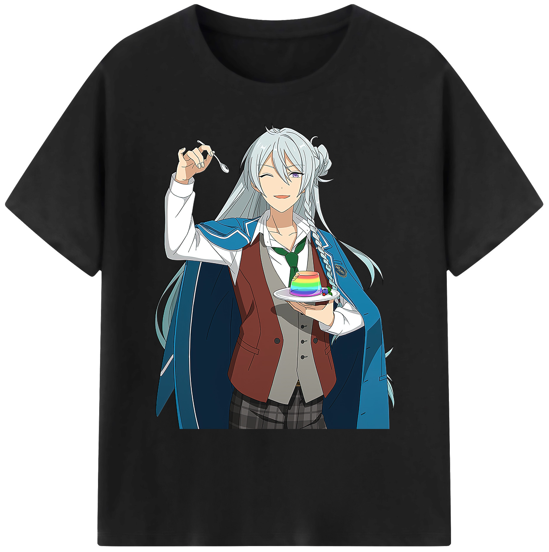 （画像用） あんさんぶるスターズ! Ensemble Stars 綿100％ メンズ半袖Tシャツ｜肌触りやわらか＆通気性