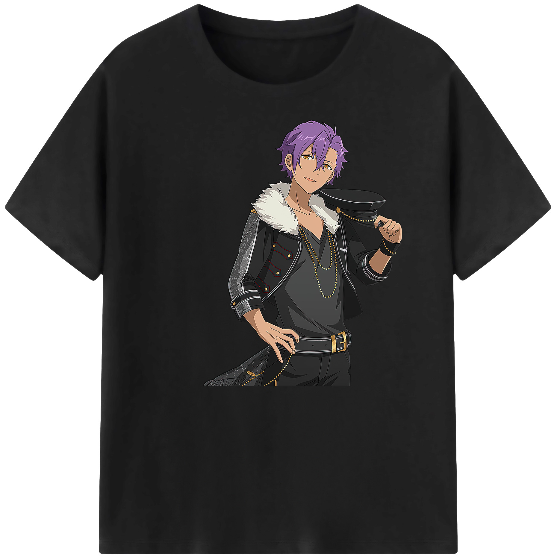 （画像用） あんさんぶるスターズ! Ensemble Stars 綿100％ メンズ半袖Tシャツ｜肌触りやわらか＆通気性
