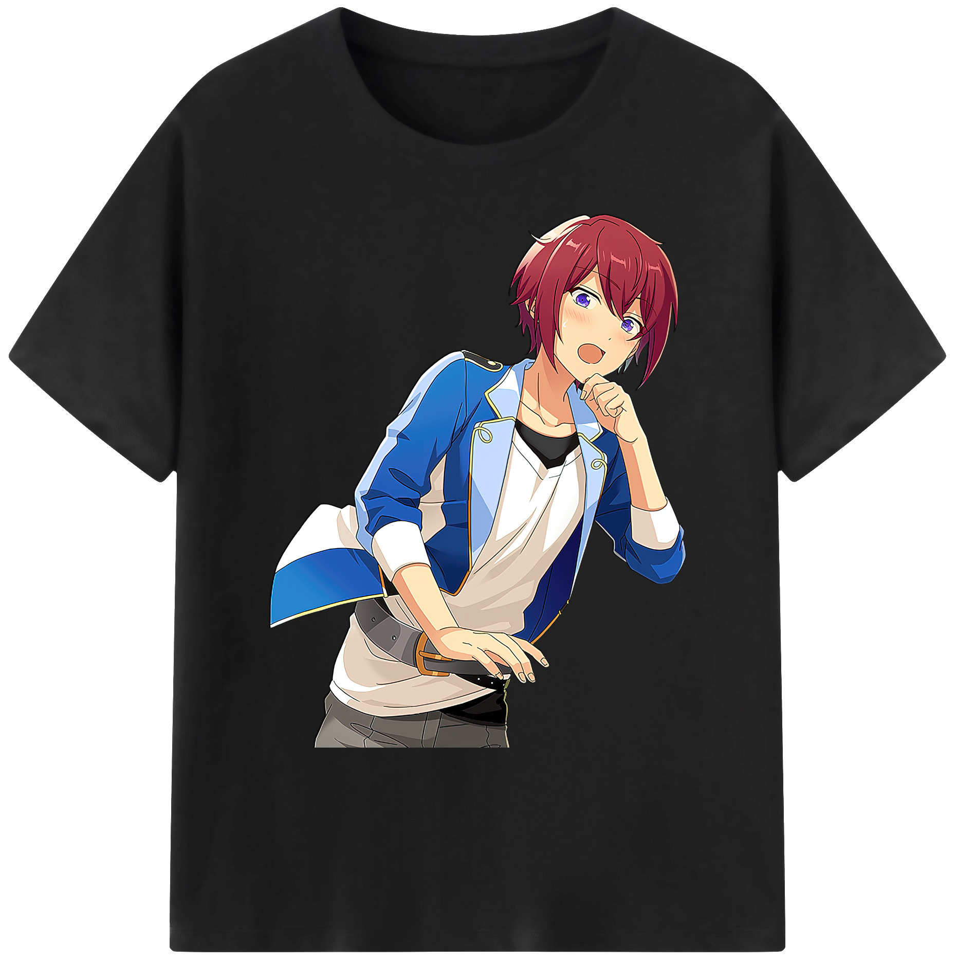（画像用） あんさんぶるスターズ! Ensemble Stars 綿100％ メンズ半袖Tシャツ｜肌触りやわらか＆通気性