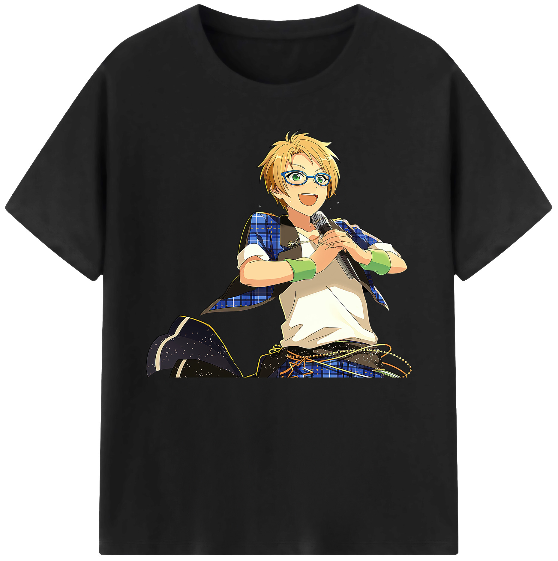 （画像用） あんさんぶるスターズ! Ensemble Stars 綿100％ メンズ半袖Tシャツ｜肌触りやわらか＆通気性