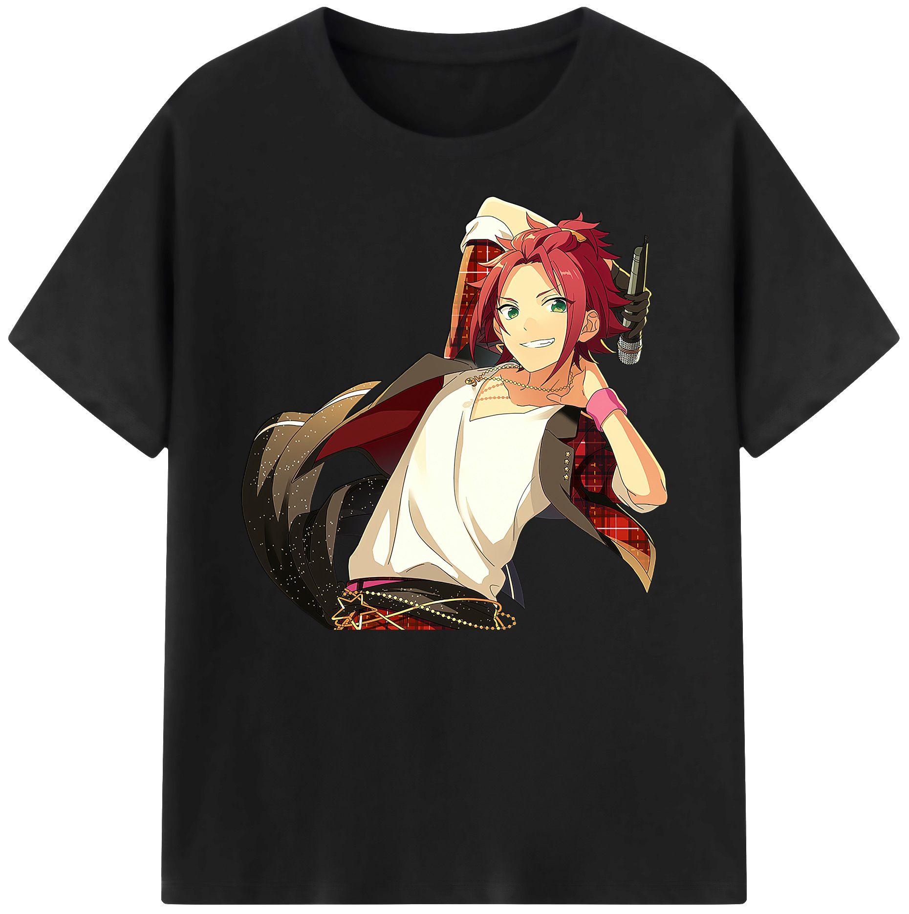（画像用） あんさんぶるスターズ! Ensemble Stars 綿100％ メンズ半袖Tシャツ｜肌触りやわらか＆通気性