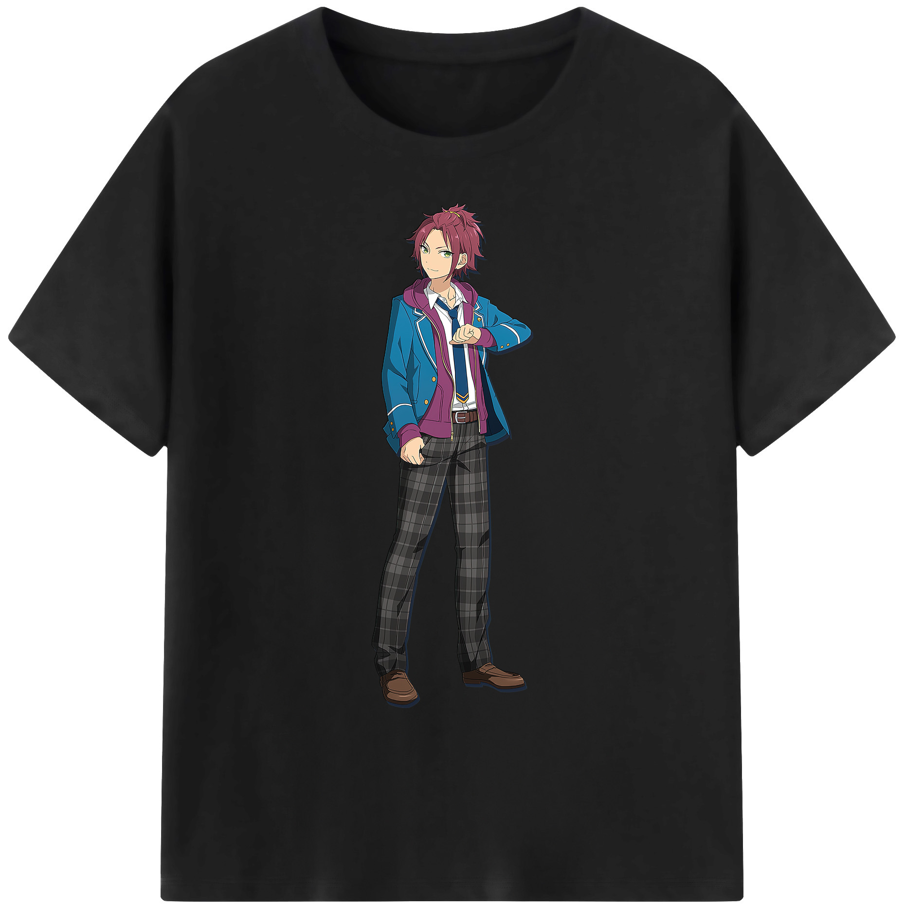 （画像用） あんさんぶるスターズ! Ensemble Stars 綿100％ メンズ半袖Tシャツ｜肌触りやわらか＆通気性