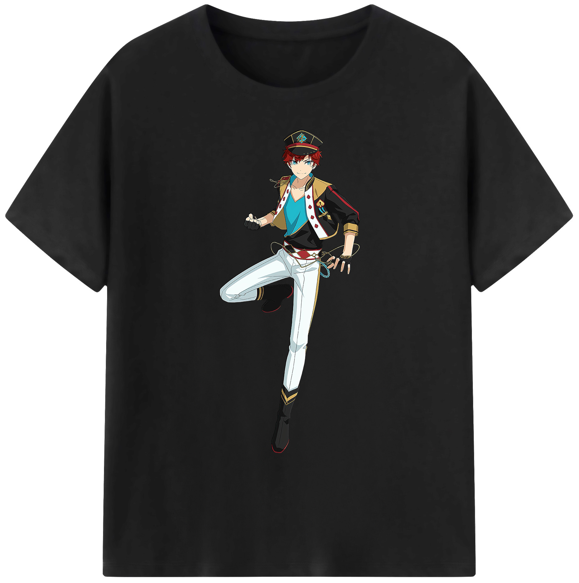 （画像用） あんさんぶるスターズ! Ensemble Stars 綿100％ メンズ半袖Tシャツ｜肌触りやわらか＆通気性