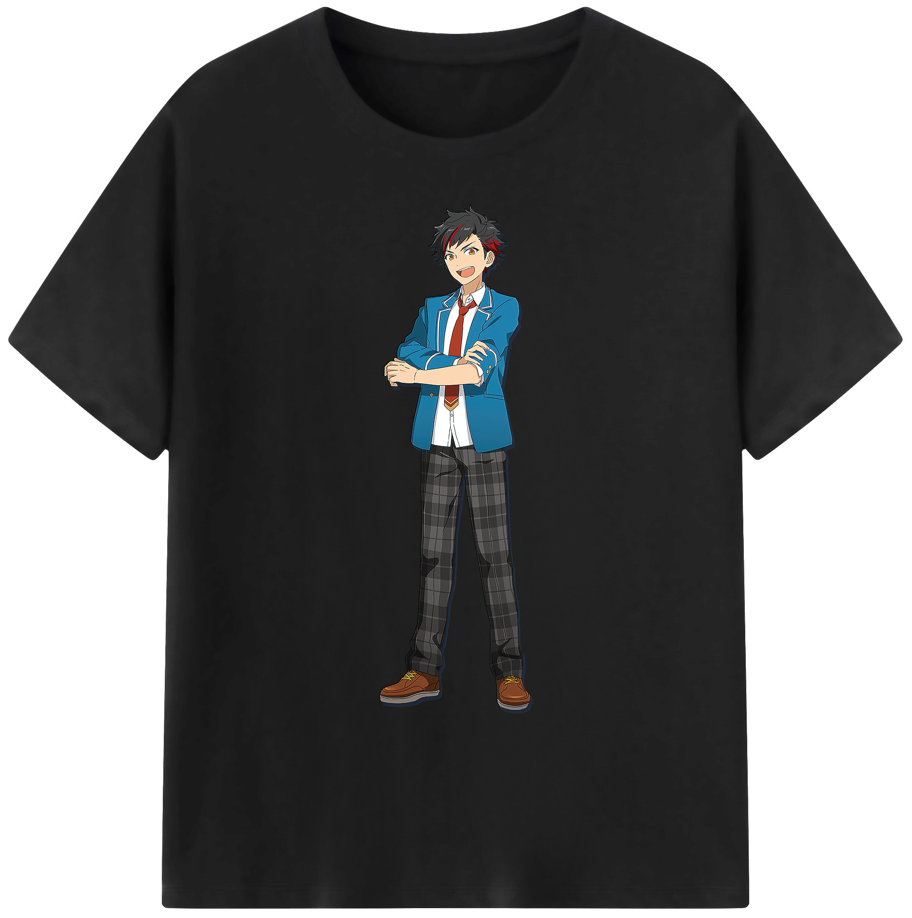 （画像用） あんさんぶるスターズ! Ensemble Stars 綿100％ メンズ半袖Tシャツ｜肌触りやわらか＆通気性