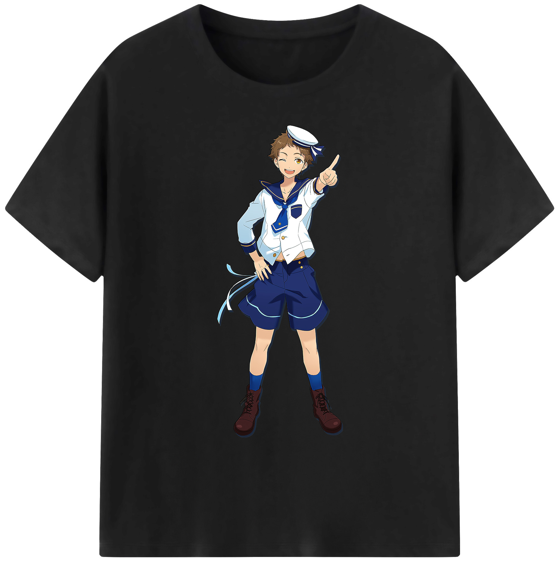 （画像用） あんさんぶるスターズ! Ensemble Stars 綿100％ メンズ半袖Tシャツ｜肌触りやわらか＆通気性