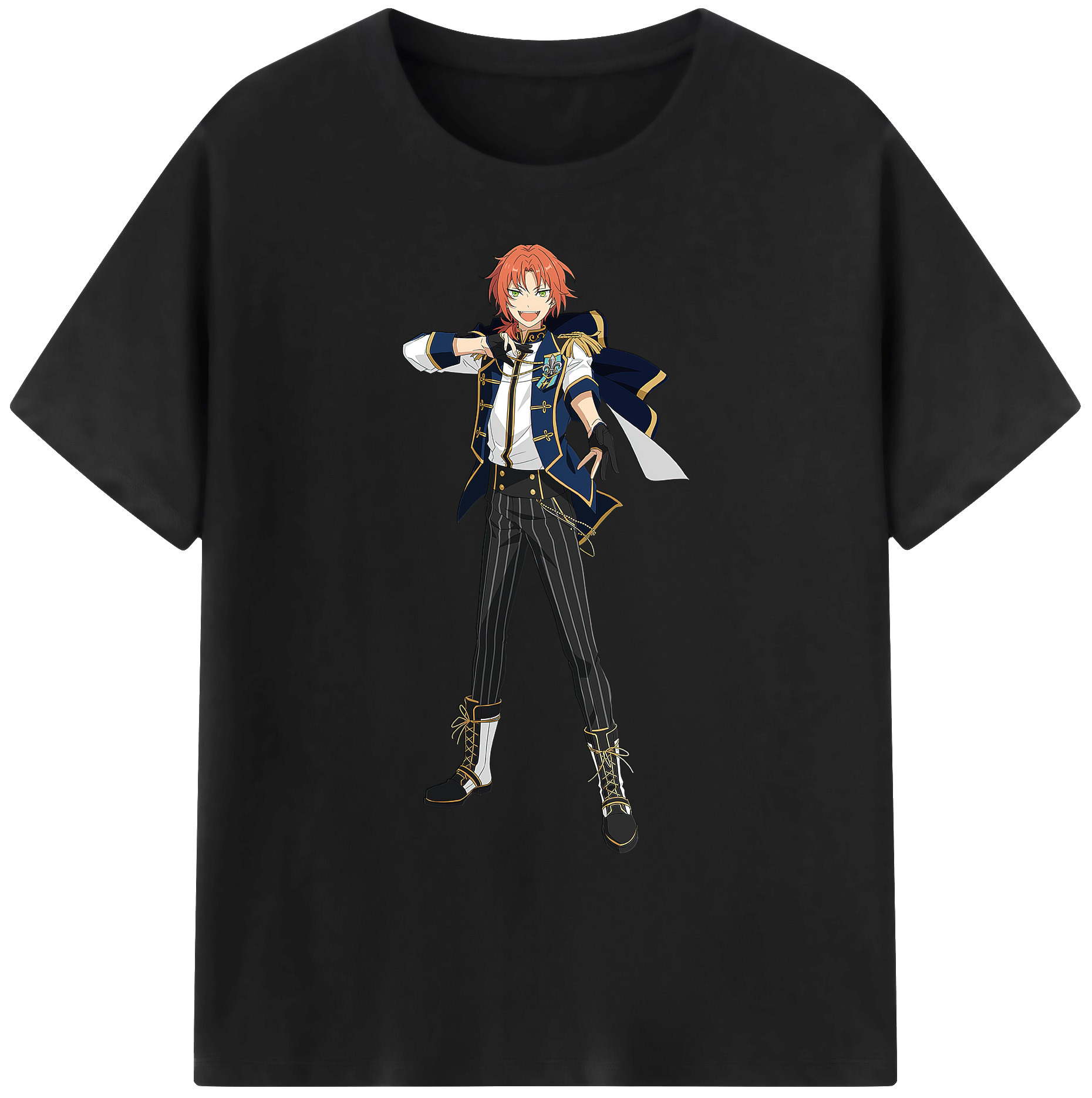 （画像用） あんさんぶるスターズ! Ensemble Stars 綿100％ メンズ半袖Tシャツ｜肌触りやわらか＆通気性