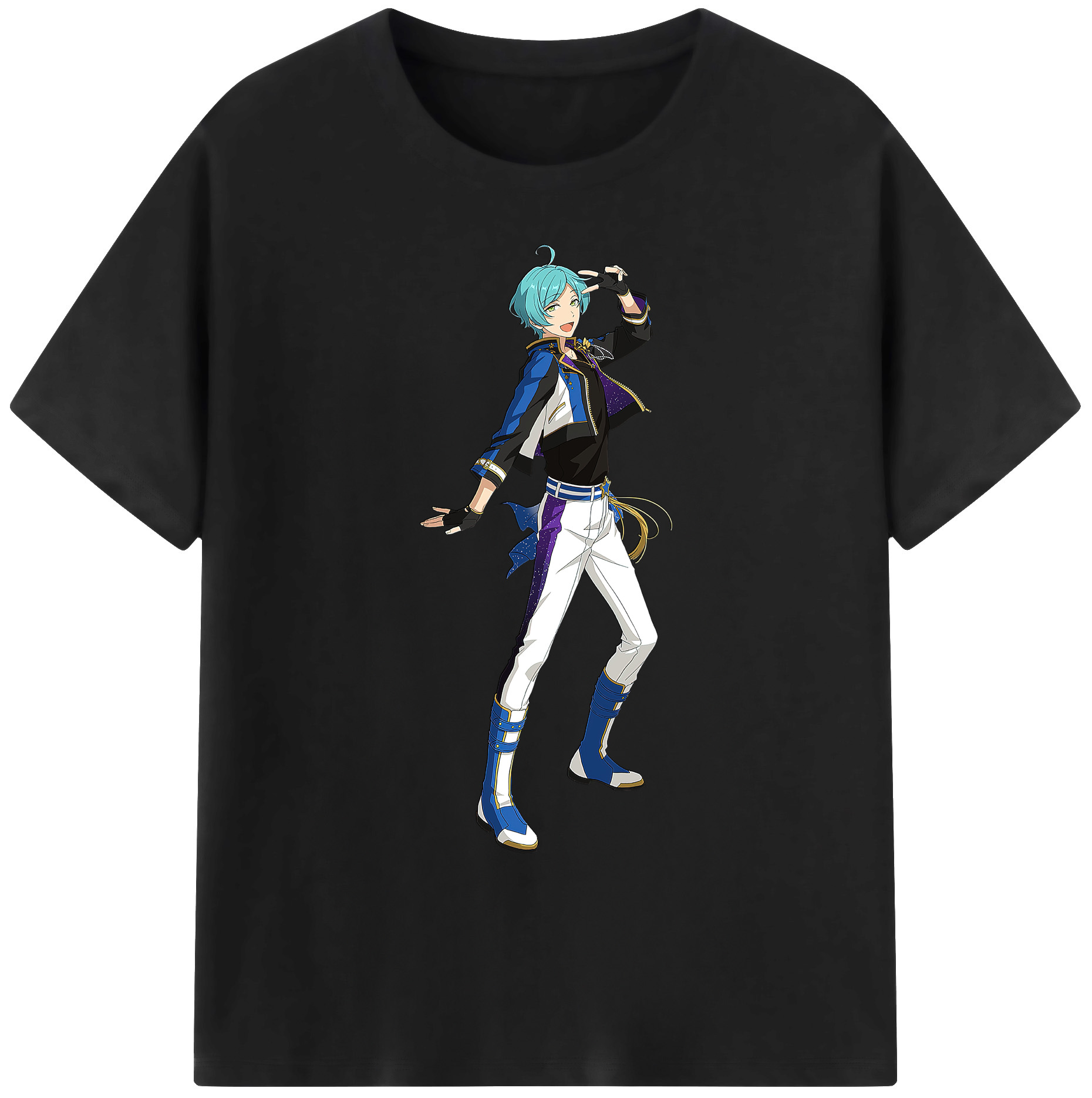 （画像用） あんさんぶるスターズ! Ensemble Stars 綿100％ メンズ半袖Tシャツ｜肌触りやわらか＆通気性