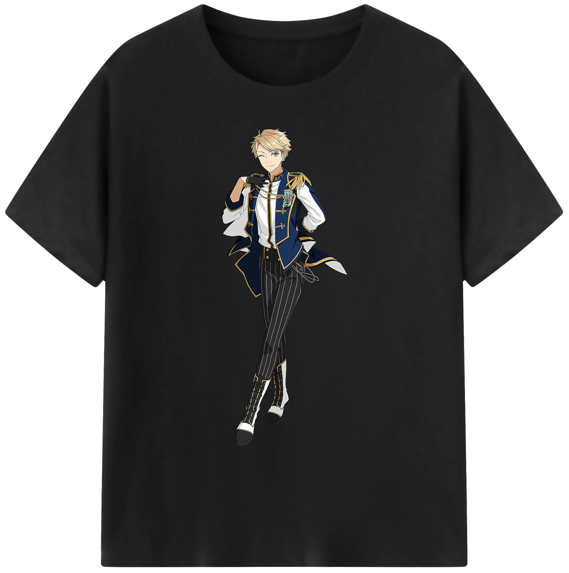 （画像用） あんさんぶるスターズ! Ensemble Stars 綿100％ メンズ半袖Tシャツ｜肌触りやわらか＆通気性