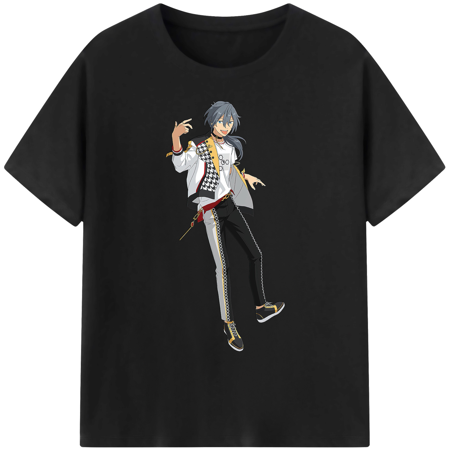 （画像用） あんさんぶるスターズ! Ensemble Stars 綿100％ メンズ半袖Tシャツ｜肌触りやわらか＆通気性