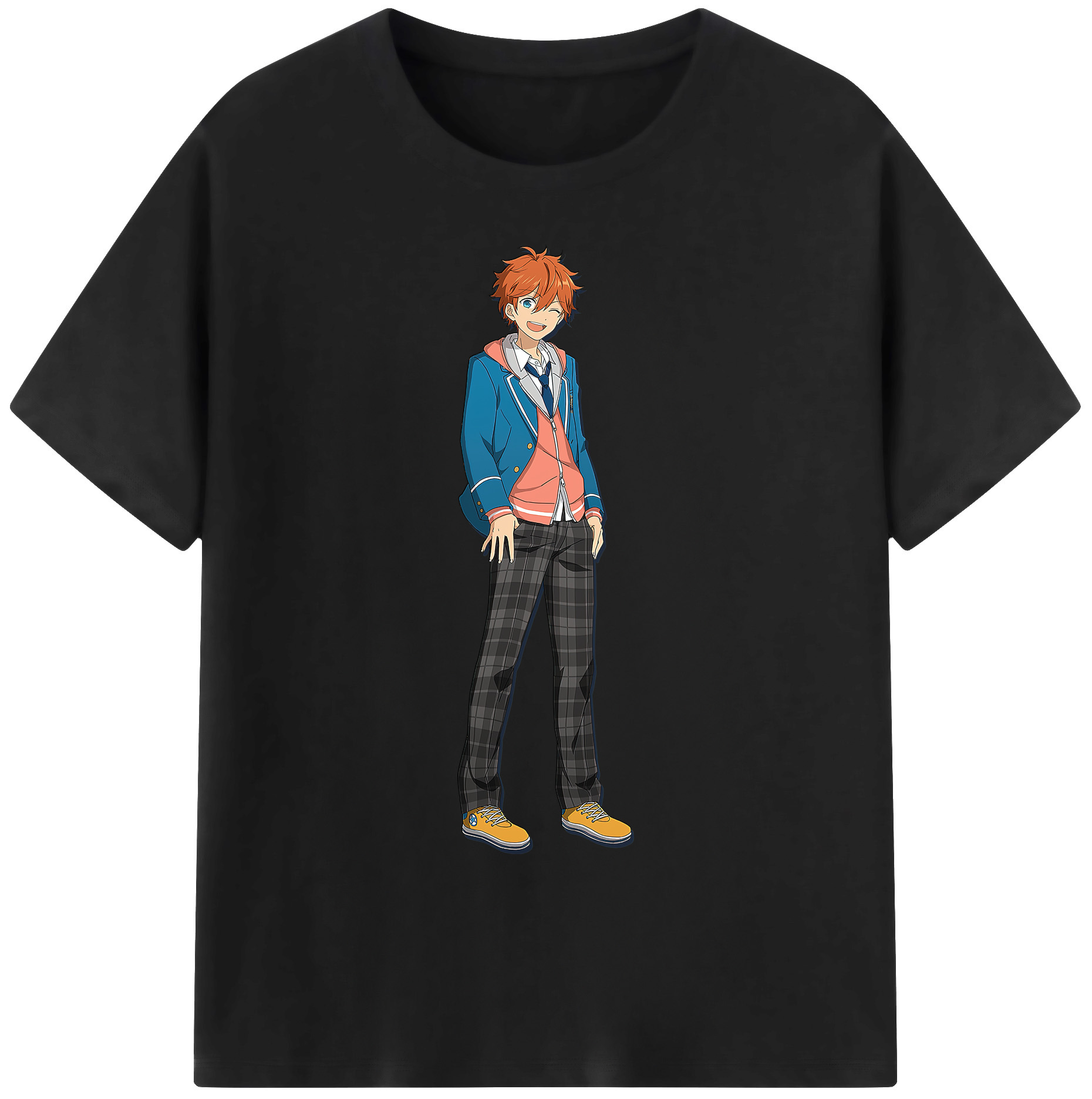 （画像用） あんさんぶるスターズ! Ensemble Stars 綿100％ メンズ半袖Tシャツ｜肌触りやわらか＆通気性