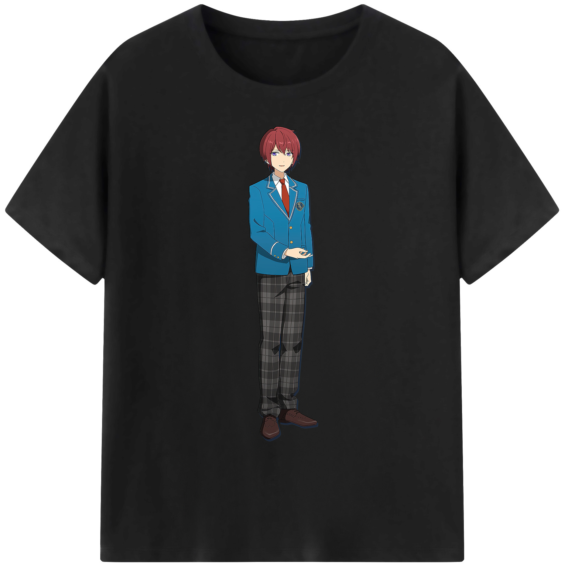 （画像用） あんさんぶるスターズ! Ensemble Stars 綿100％ メンズ半袖Tシャツ｜肌触りやわらか＆通気性