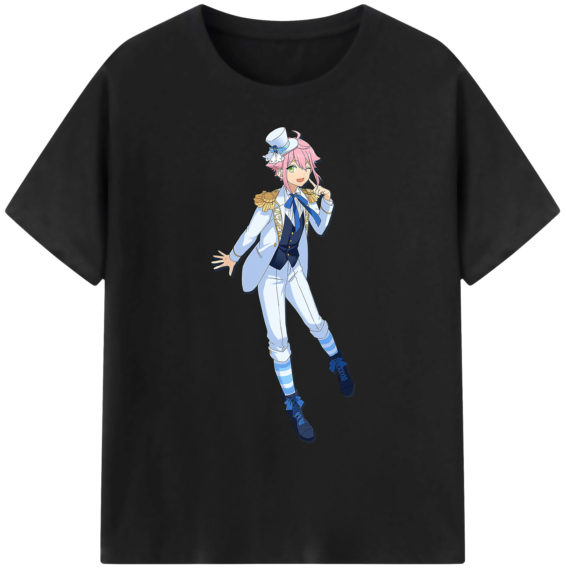 （画像用） あんさんぶるスターズ! Ensemble Stars 綿100％ メンズ半袖Tシャツ｜肌触りやわらか＆通気性