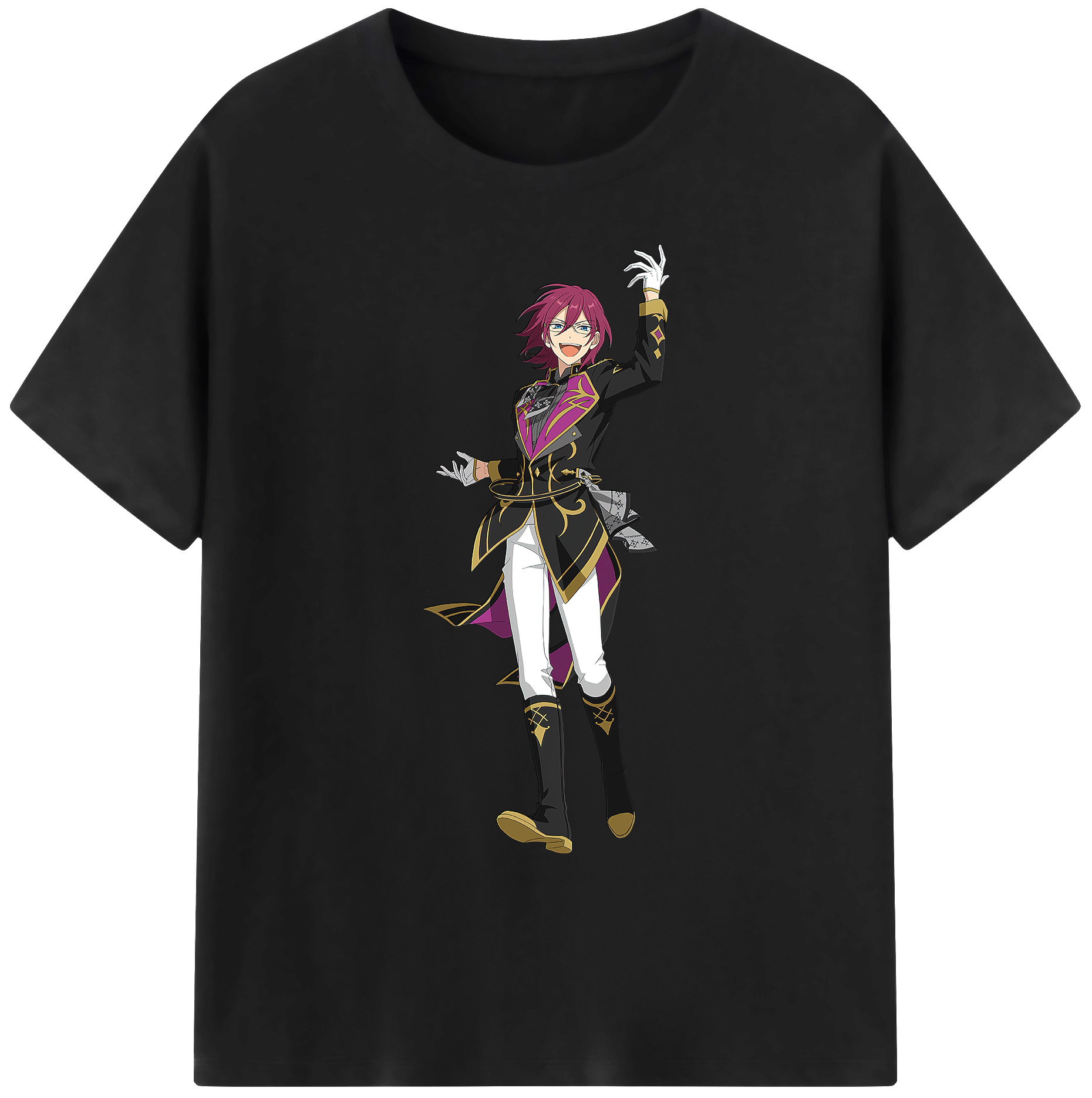 （画像用） あんさんぶるスターズ! Ensemble Stars 綿100％ メンズ半袖Tシャツ｜肌触りやわらか＆通気性