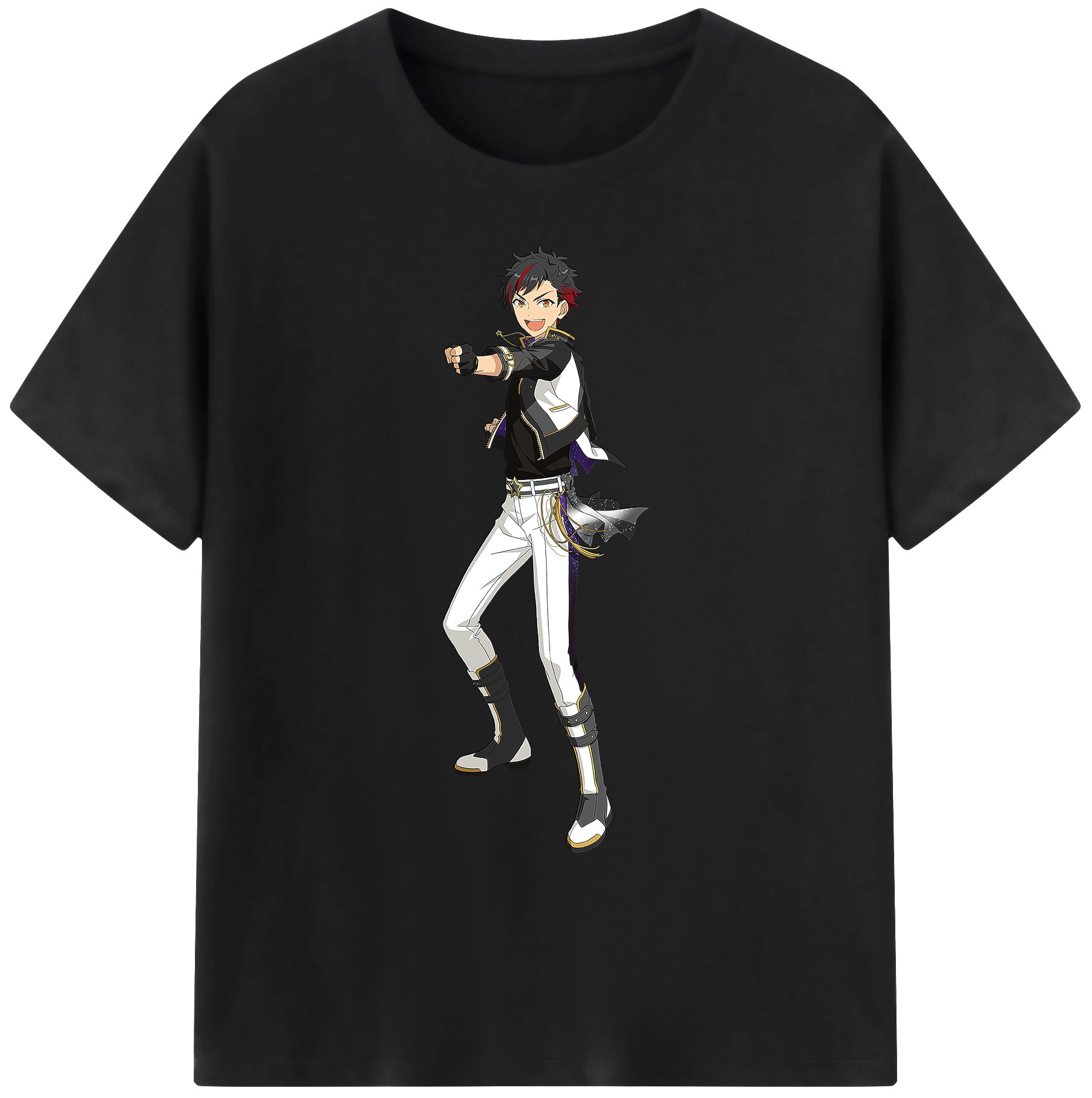 （画像用） あんさんぶるスターズ! Ensemble Stars 綿100％ メンズ半袖Tシャツ｜肌触りやわらか＆通気性