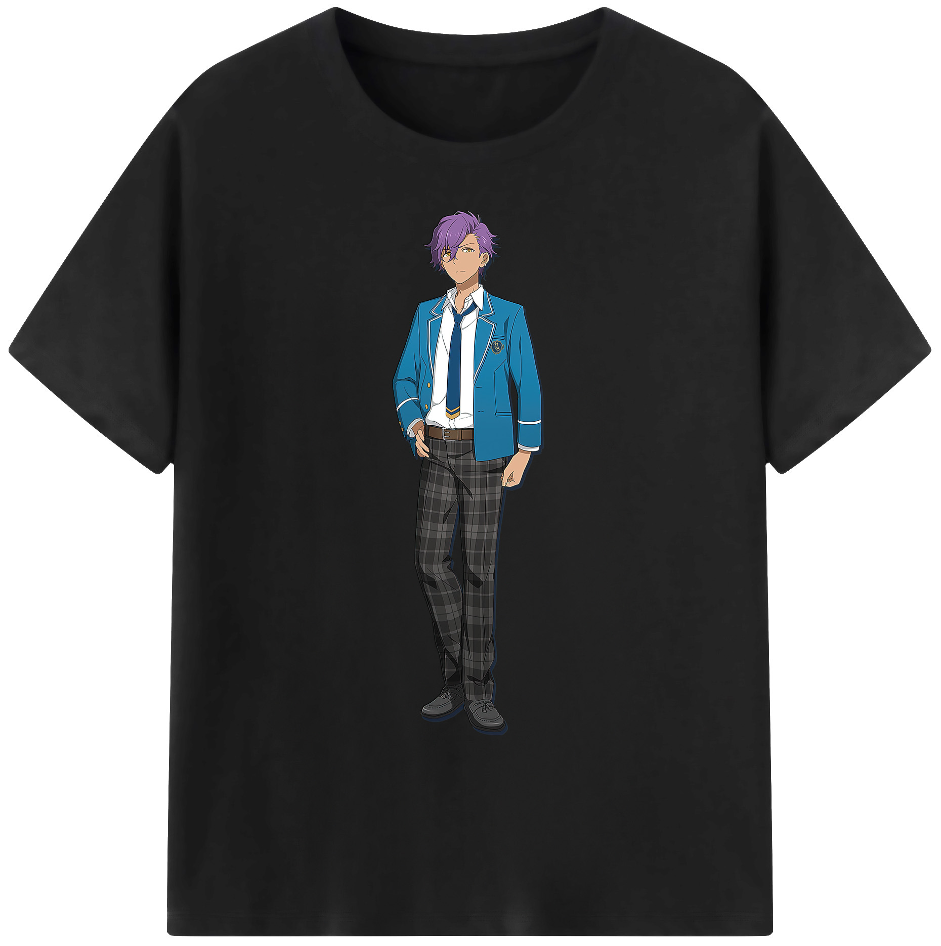 （画像用） あんさんぶるスターズ! Ensemble Stars 綿100％ メンズ半袖Tシャツ｜肌触りやわらか＆通気性