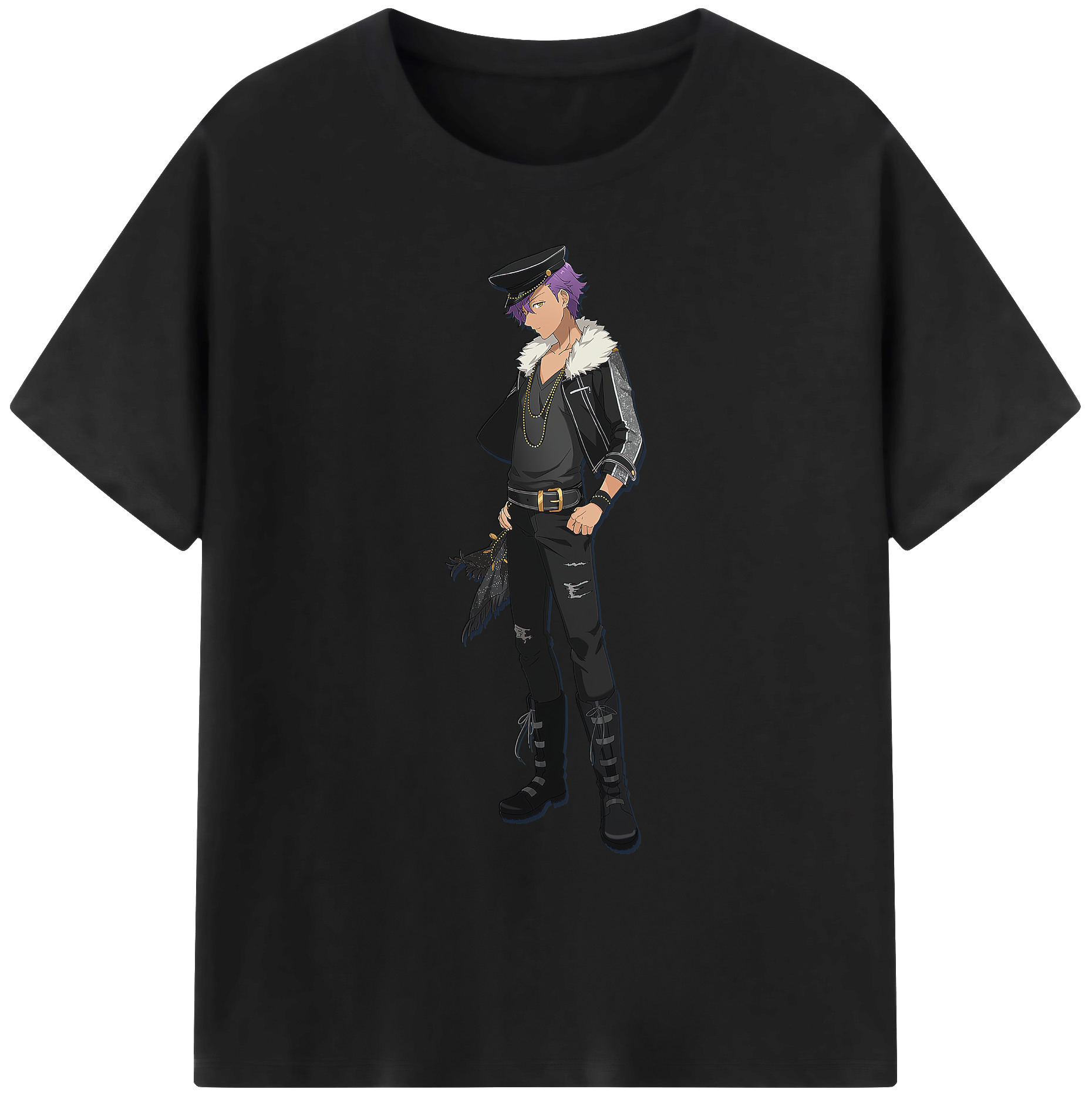 （画像用） あんさんぶるスターズ! Ensemble Stars 綿100％ メンズ半袖Tシャツ｜肌触りやわらか＆通気性