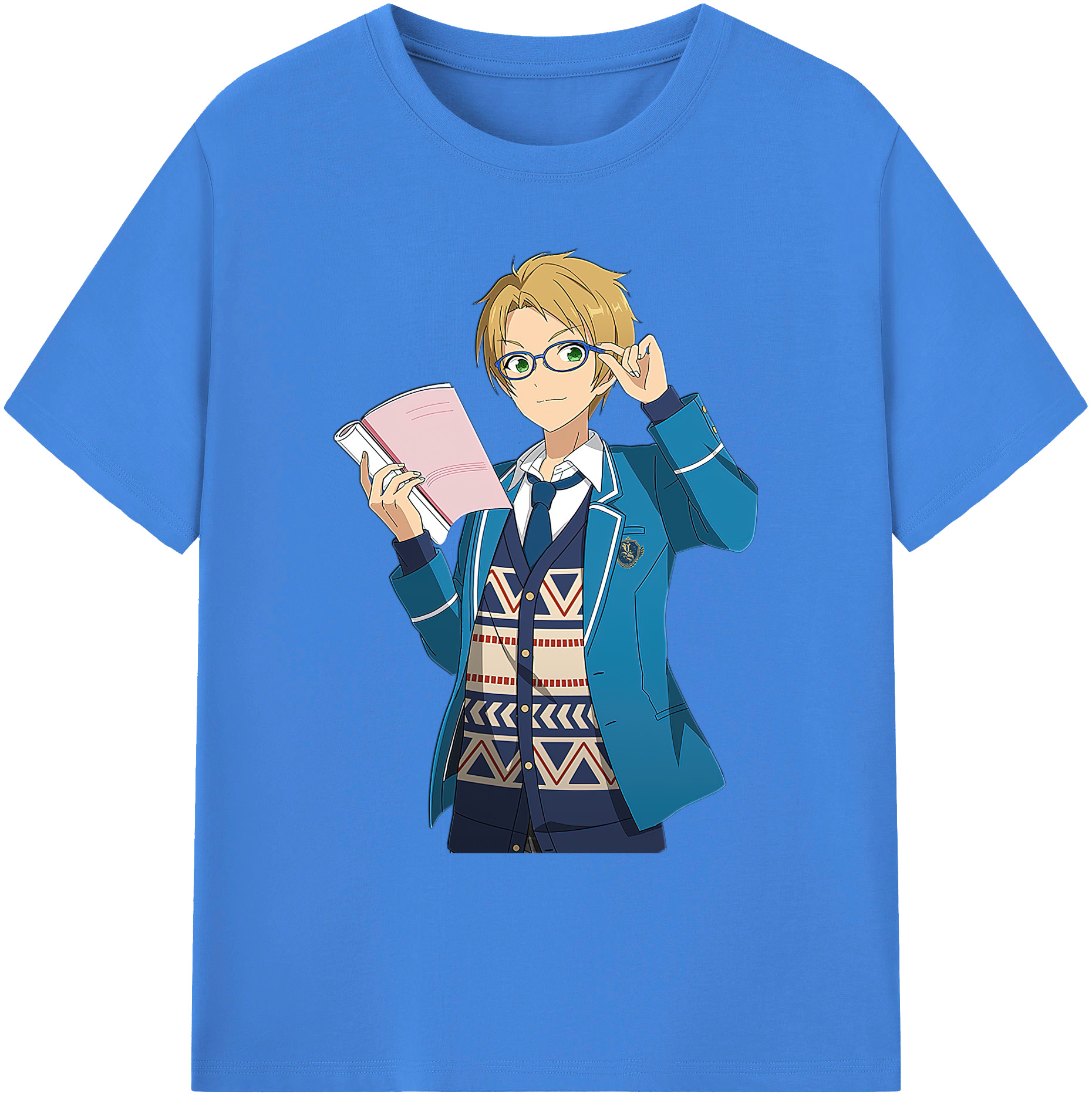 （画像用） あんさんぶるスターズ! Ensemble Stars 綿100％ メンズ半袖Tシャツ｜肌触りやわらか＆通気性