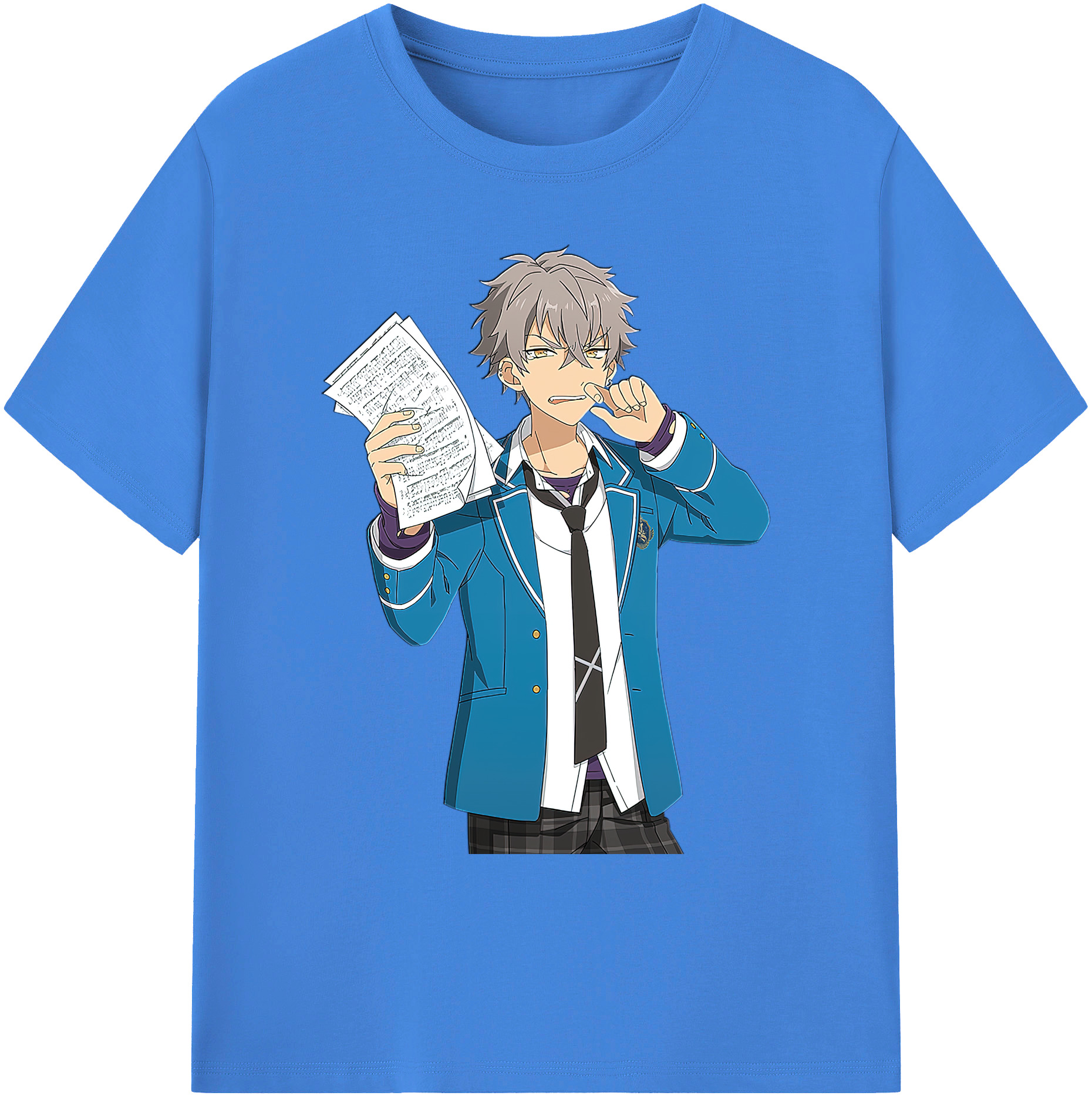 （画像用） あんさんぶるスターズ! Ensemble Stars 綿100％ メンズ半袖Tシャツ｜肌触りやわらか＆通気性