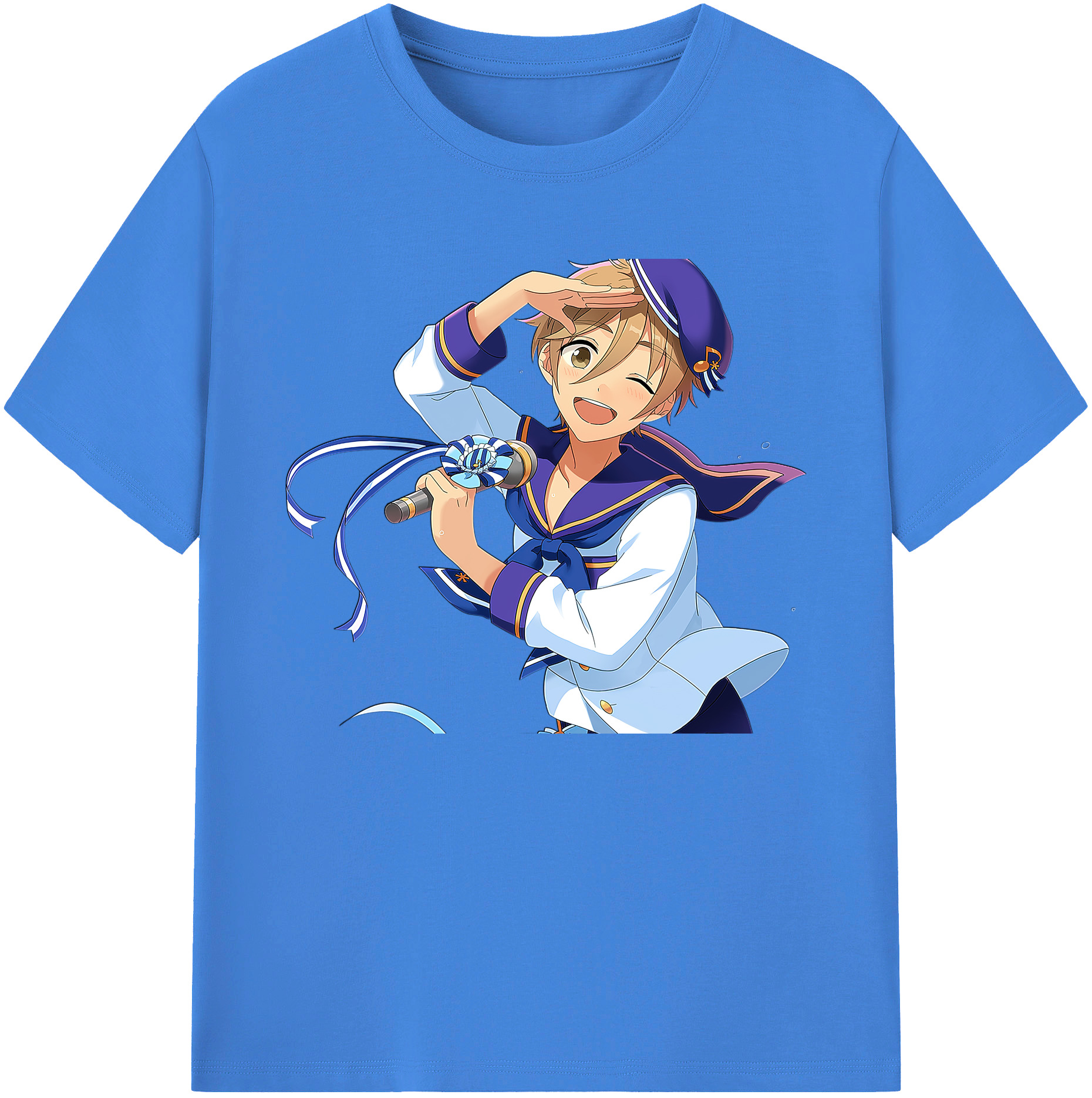 （画像用） あんさんぶるスターズ! Ensemble Stars 綿100％ メンズ半袖Tシャツ｜肌触りやわらか＆通気性