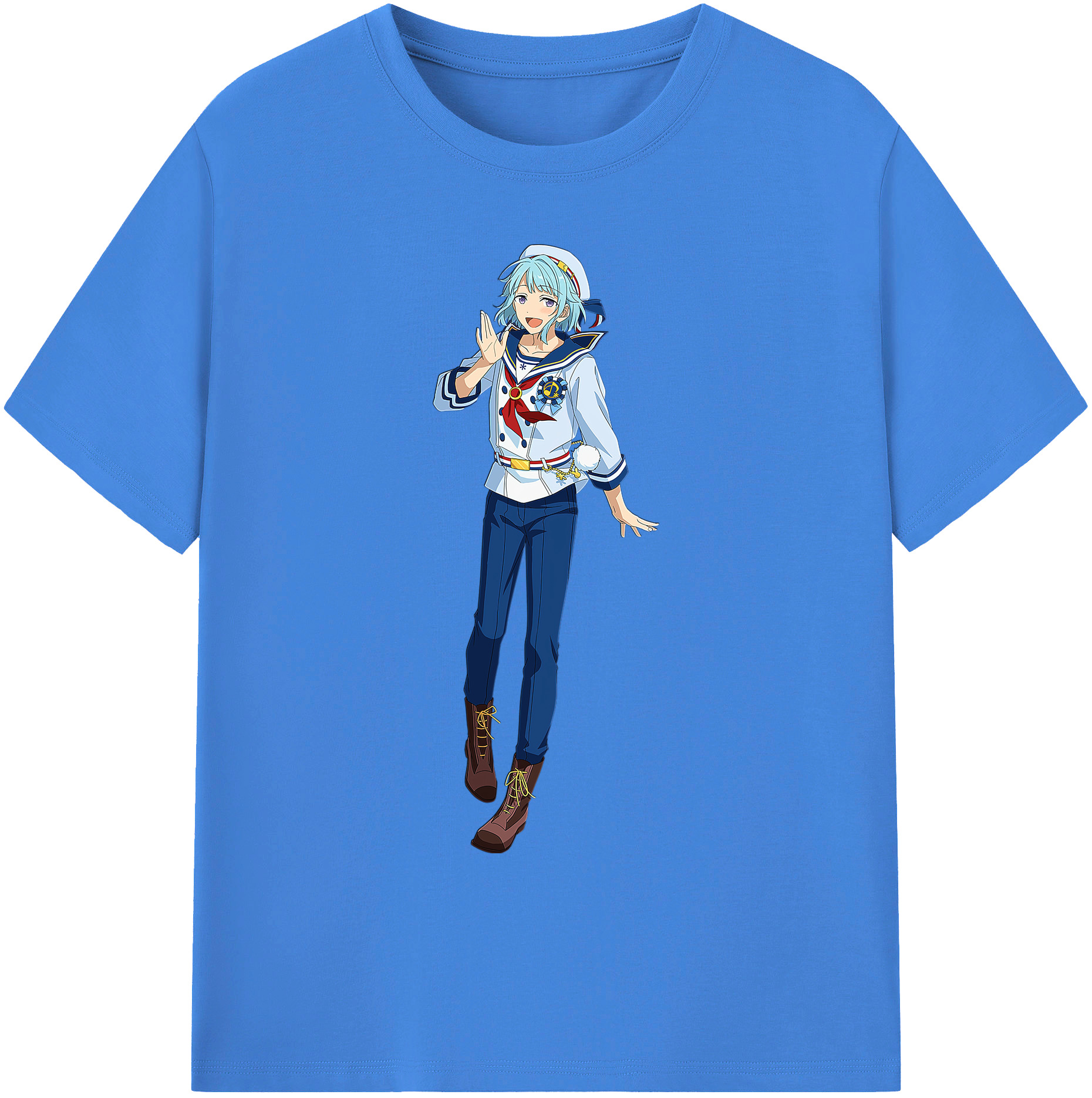 （画像用） あんさんぶるスターズ! Ensemble Stars 綿100％ メンズ半袖Tシャツ｜肌触りやわらか＆通気性