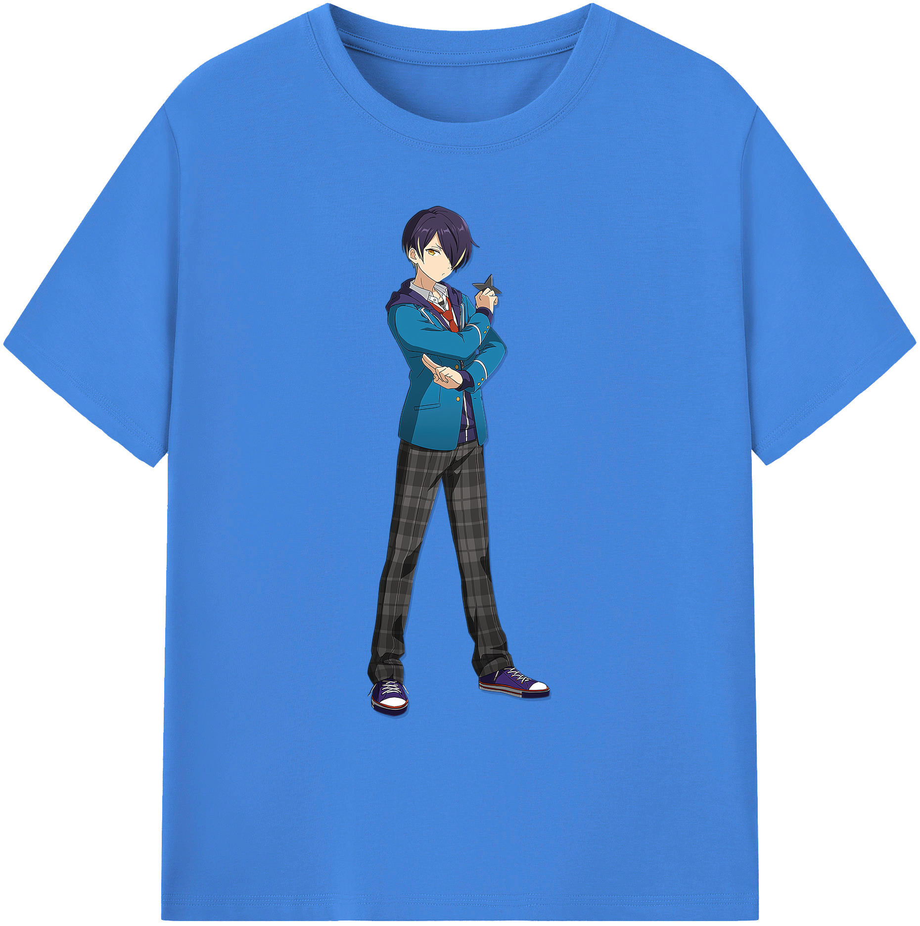 （画像用） あんさんぶるスターズ! Ensemble Stars 綿100％ メンズ半袖Tシャツ｜肌触りやわらか＆通気性
