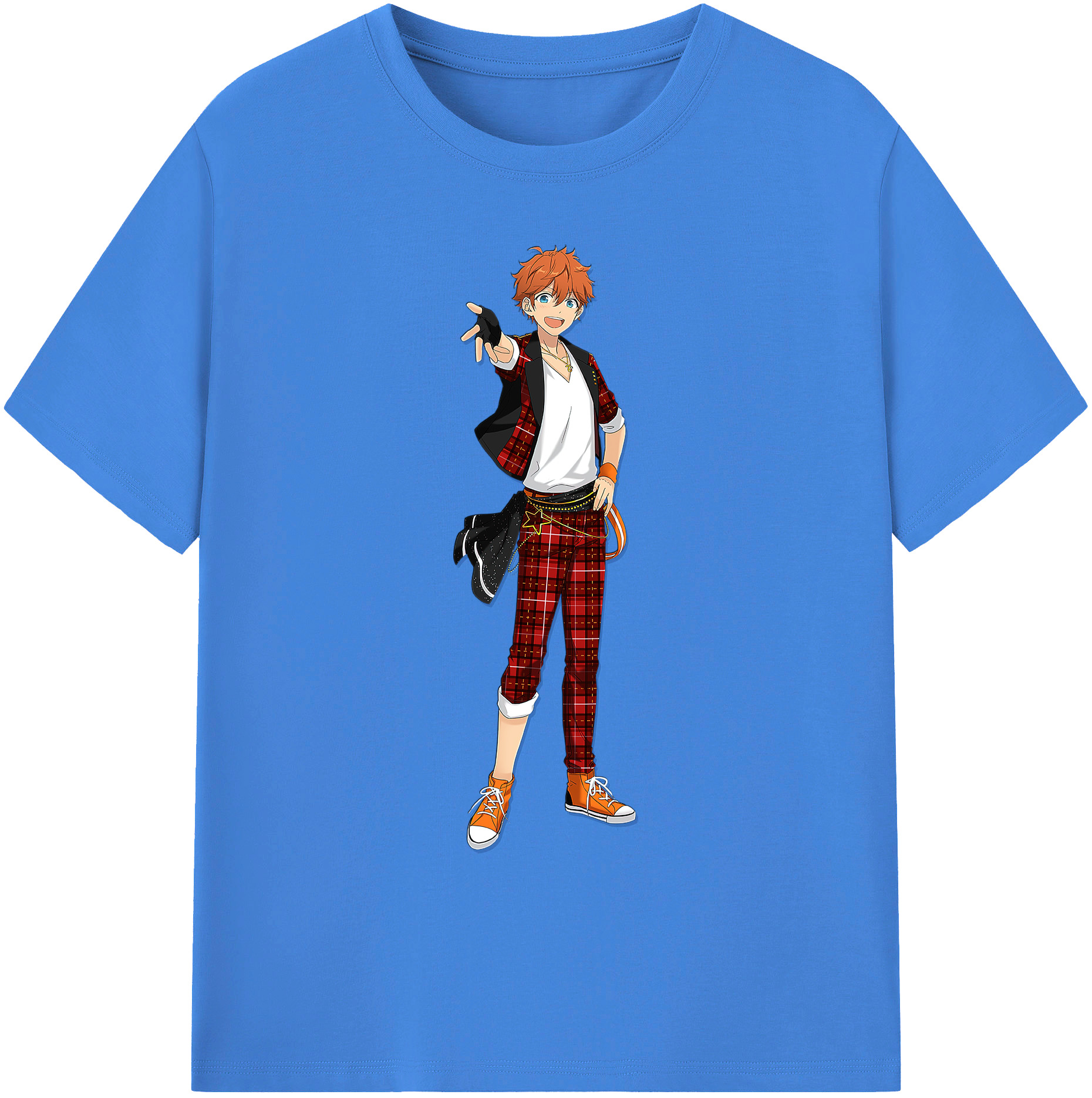 （画像用） あんさんぶるスターズ! Ensemble Stars 綿100％ メンズ半袖Tシャツ｜肌触りやわらか＆通気性