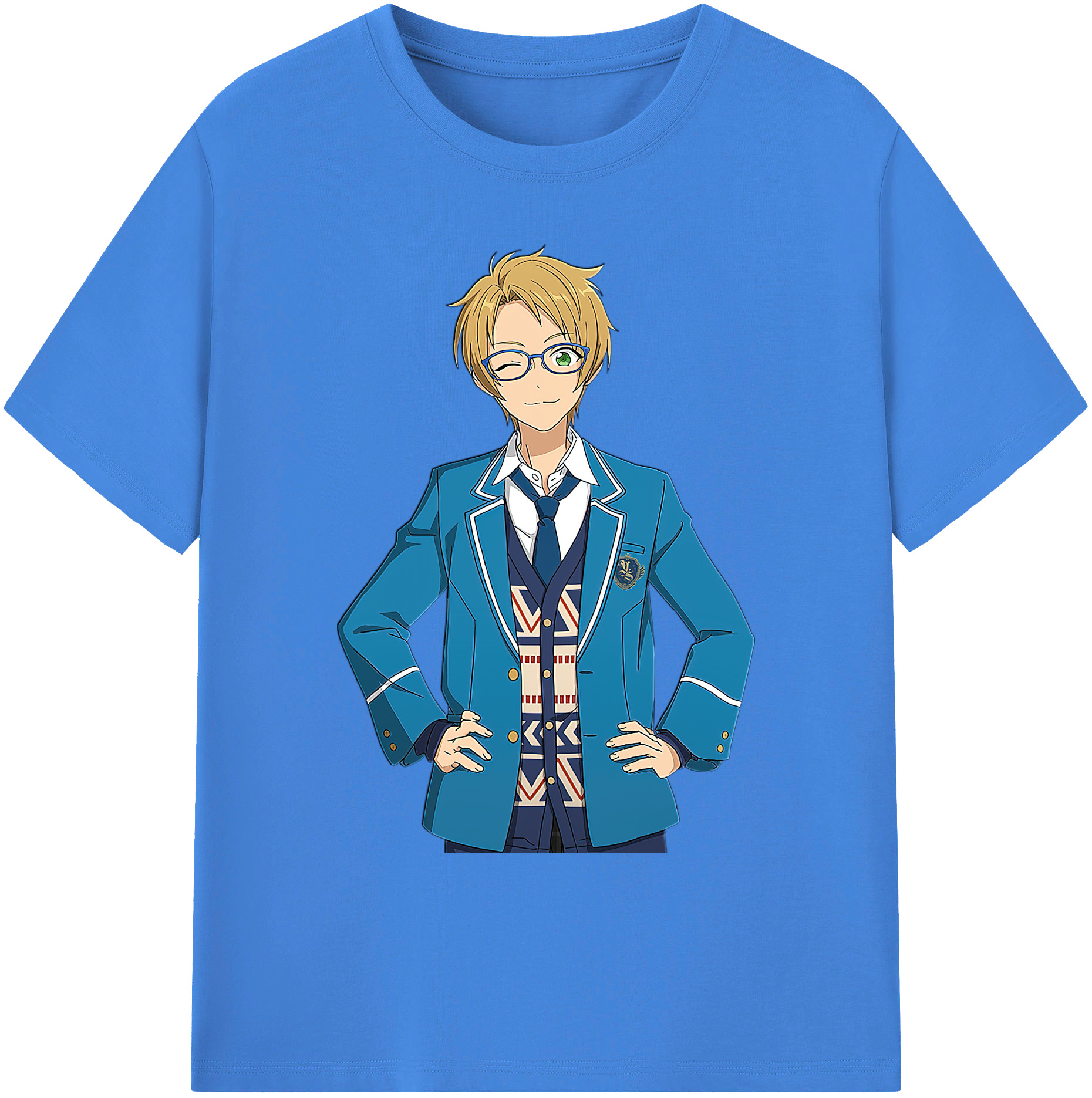 （画像用） あんさんぶるスターズ! Ensemble Stars 綿100％ メンズ半袖Tシャツ｜肌触りやわらか＆通気性